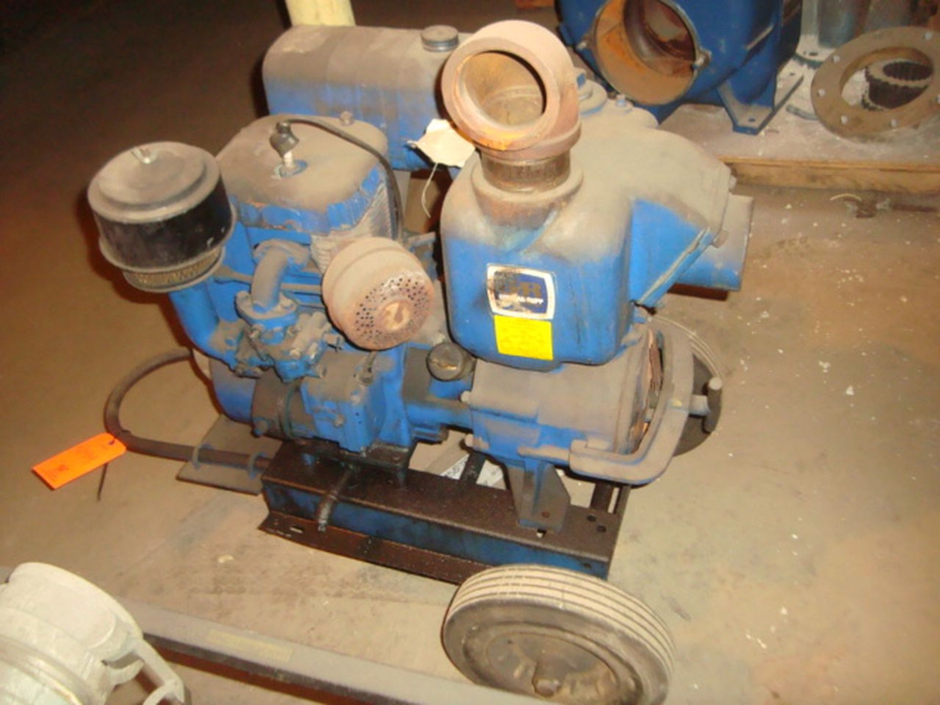 Mobile Gorman-Rupp Self Priming Centrifugal Pump With Teledyne Wisconsin Gasoline Engine. (