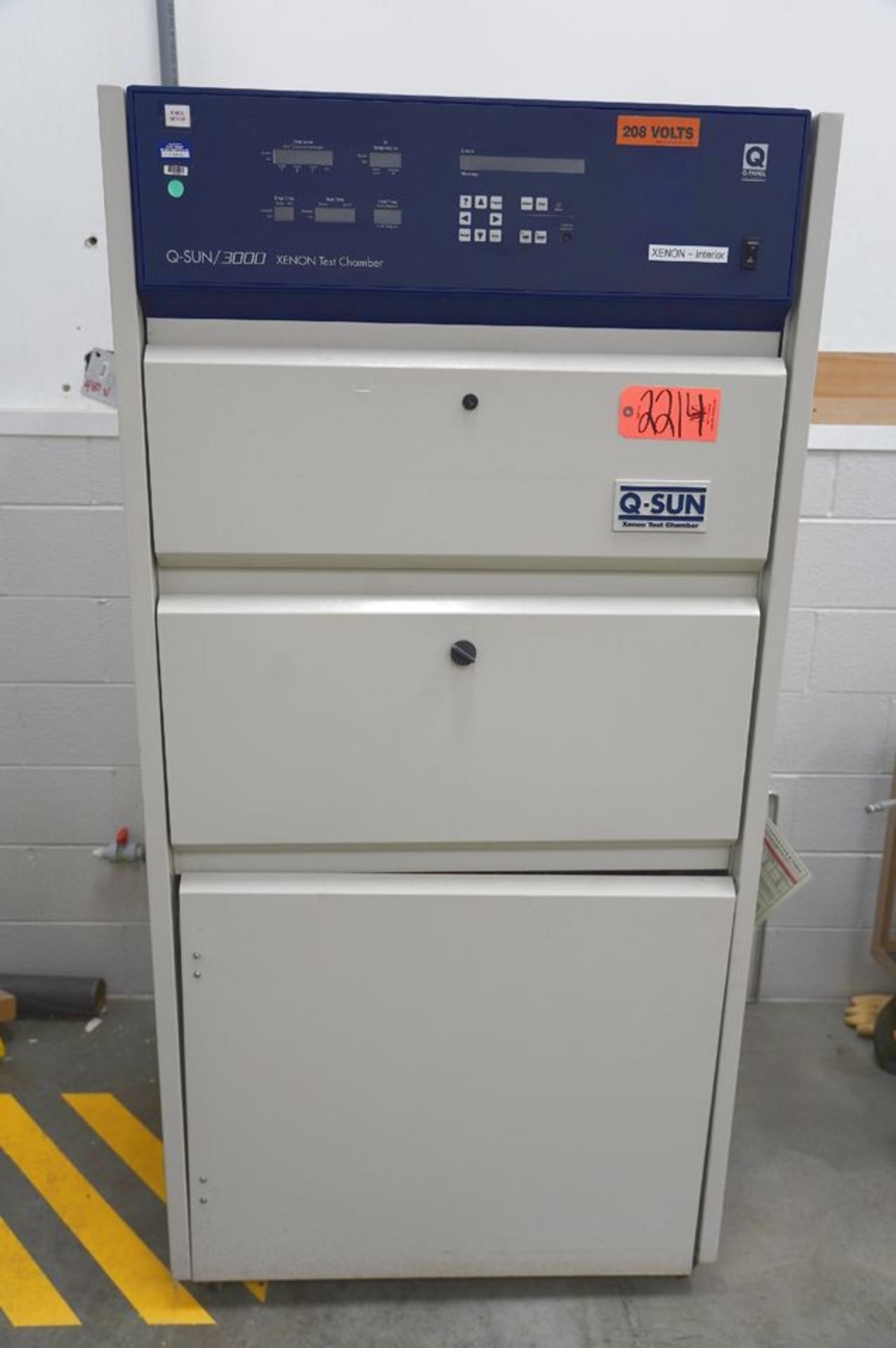 Q-Panel Lab Products Q-Sun/3000 Xenon Test Chamber, S/N 98-1018-01-X3X, 208 Volts, 36 Amps, 50/60 Hz