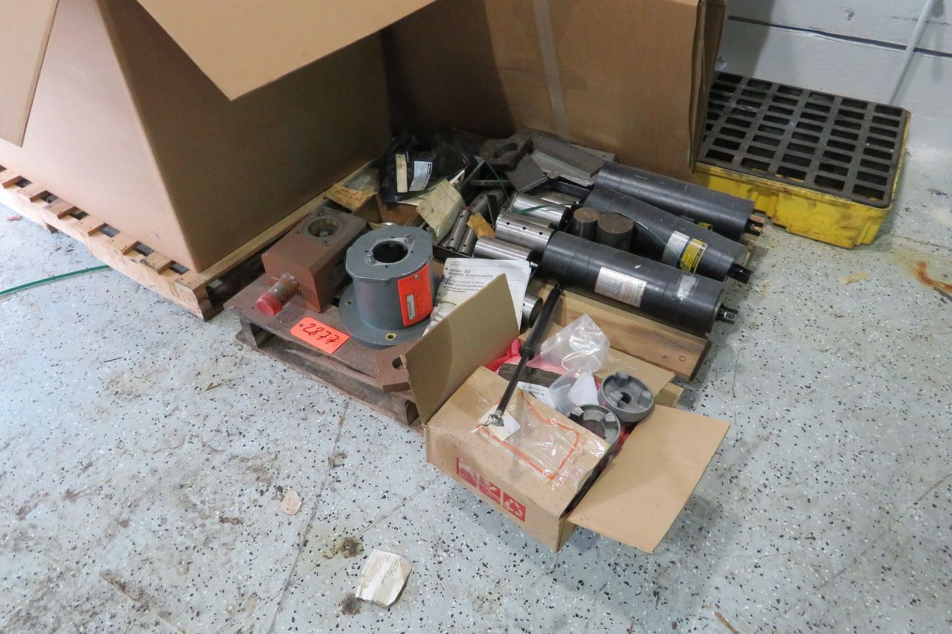 (2) Pallets of Assorted Spare Parts to Include: MTS Accumulators, Pneumatic Cylnders, Housing