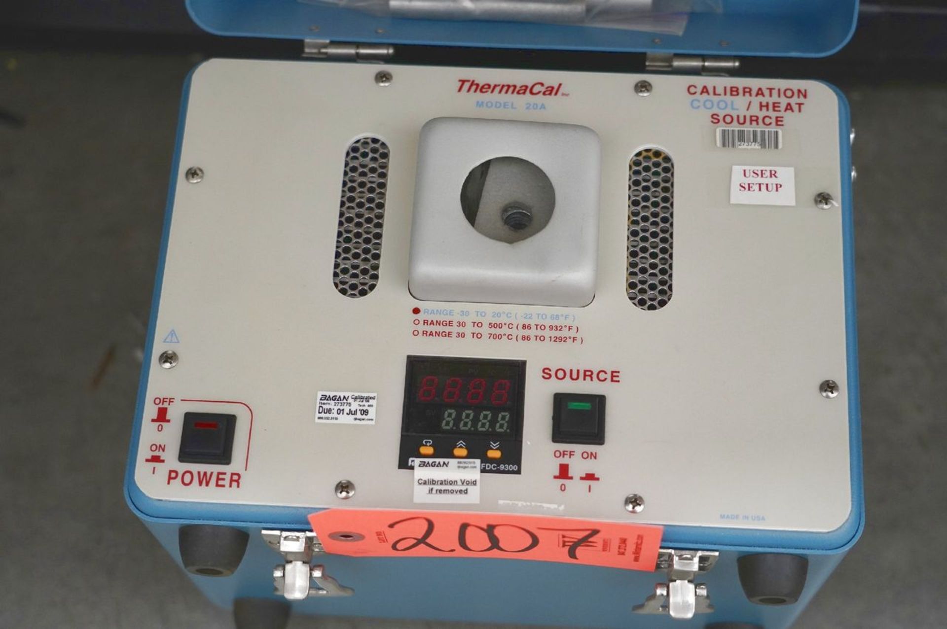 ThermaCal 20A Temperature Source / Measure, S/N 7280 (Instrumentation and Electronics Lab ) - Image 2 of 3