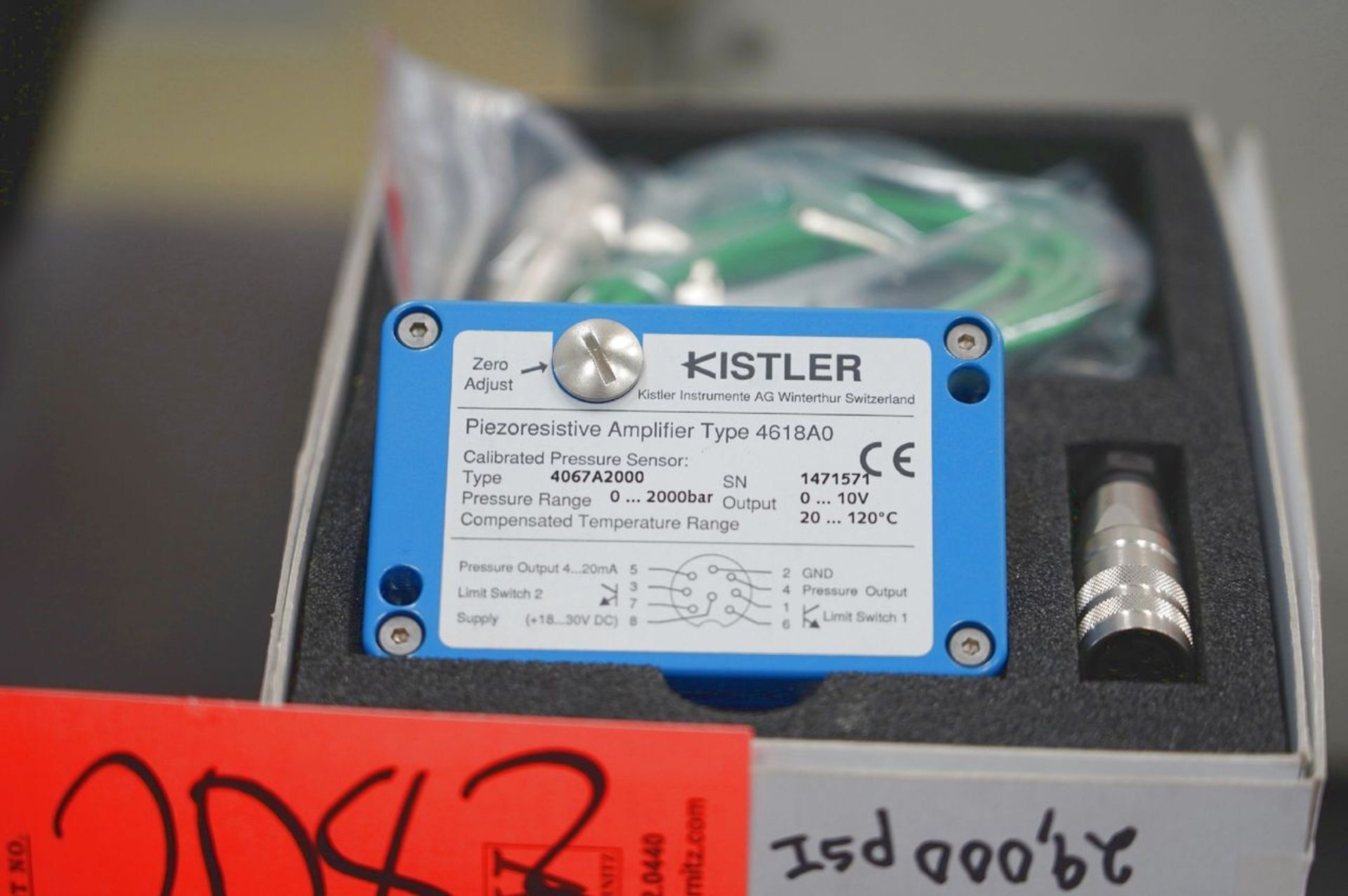 (4) Kistler 4067A2000 Piezoresistive Amplifier Pressure Sensors (Instrumentation and Electronics Lab - Image 2 of 4