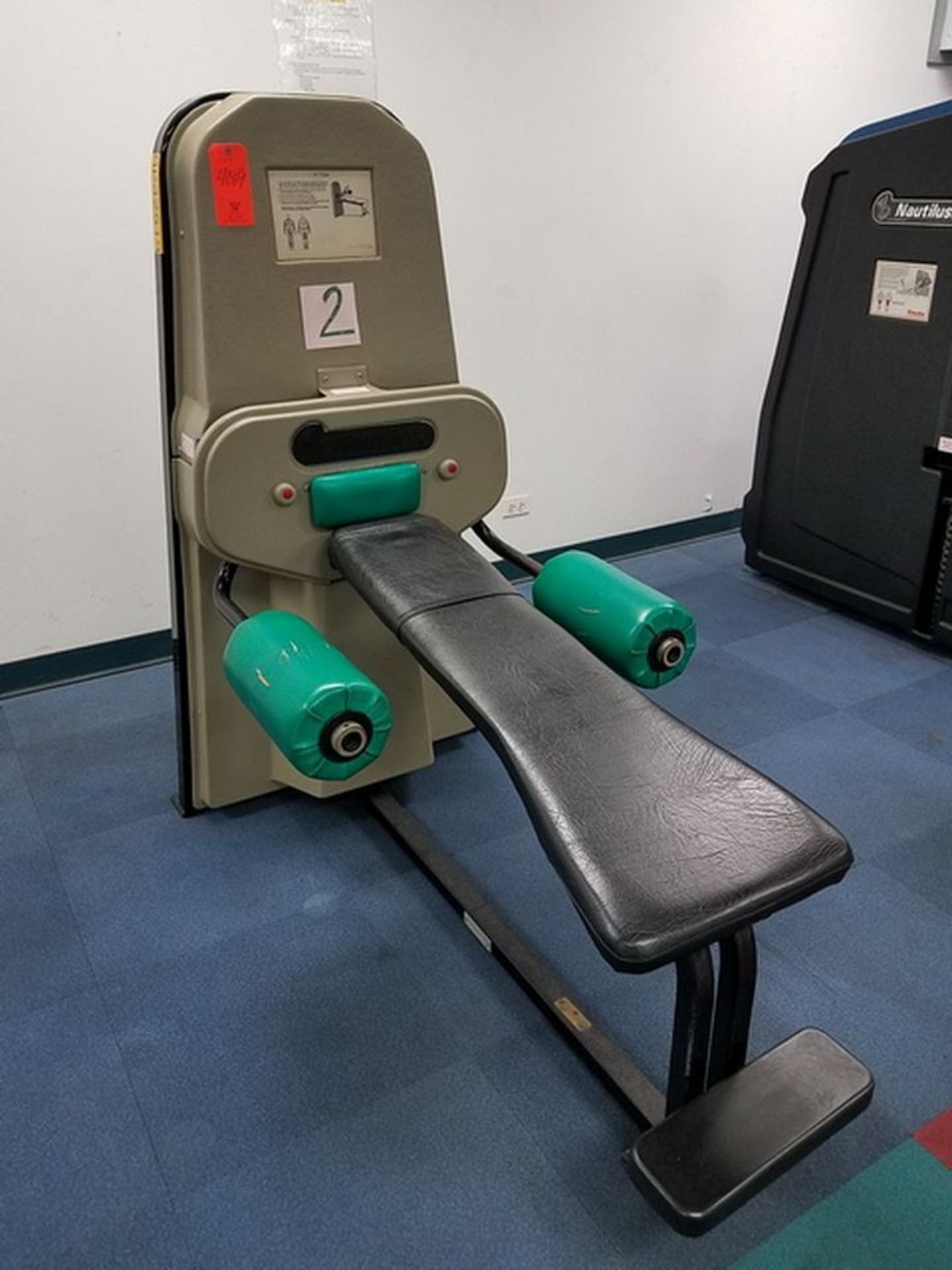 Nautilus 10-Degree Chest Station, 250-lbs. weight selection. A# 32519 Loc: Basement Fitness Room. (