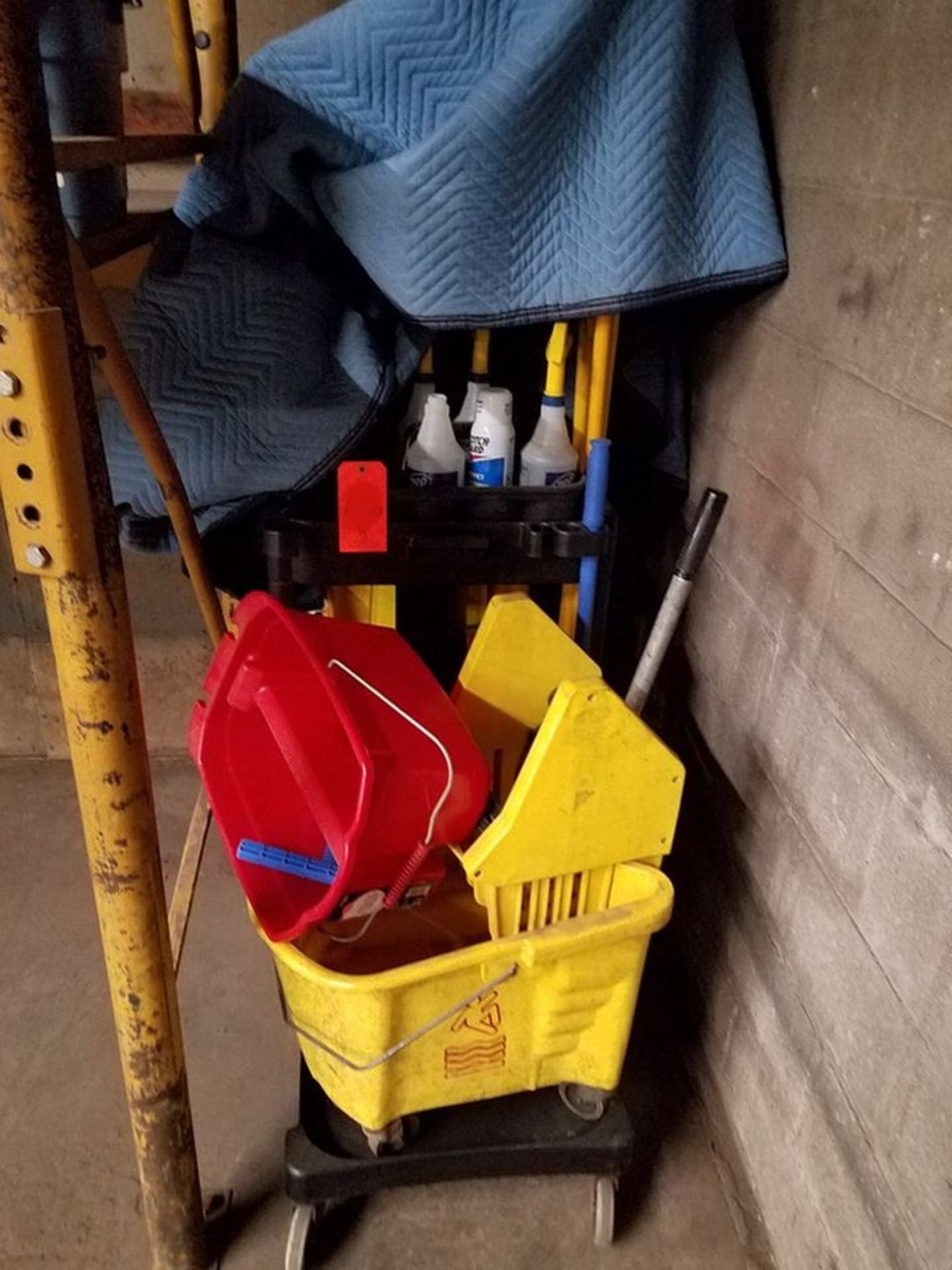 Rubbermaid Janitorial Cart; with Contents - Image 2 of 2
