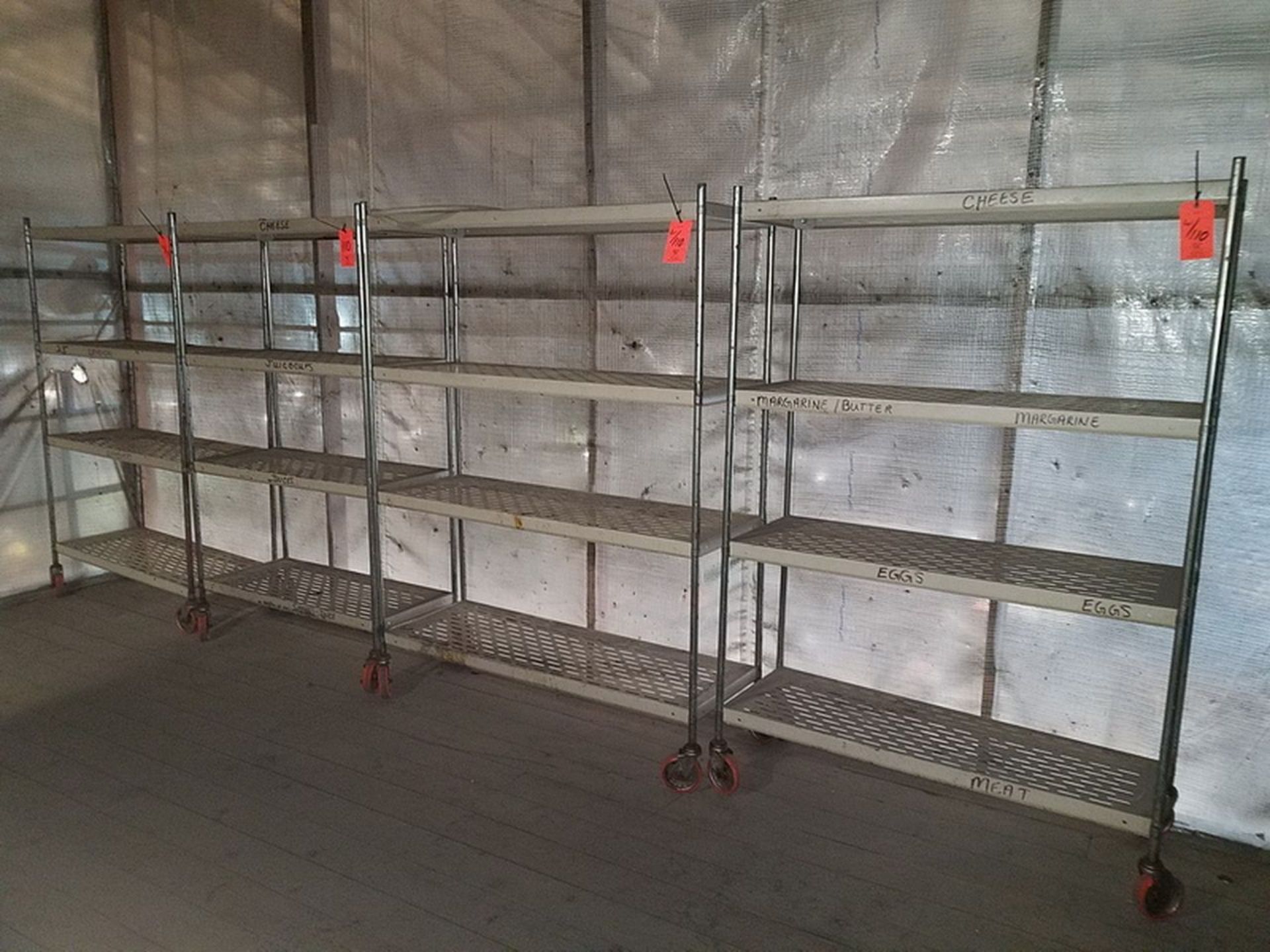 Lot - (4) Portable Storage Racks; on Mezzanine