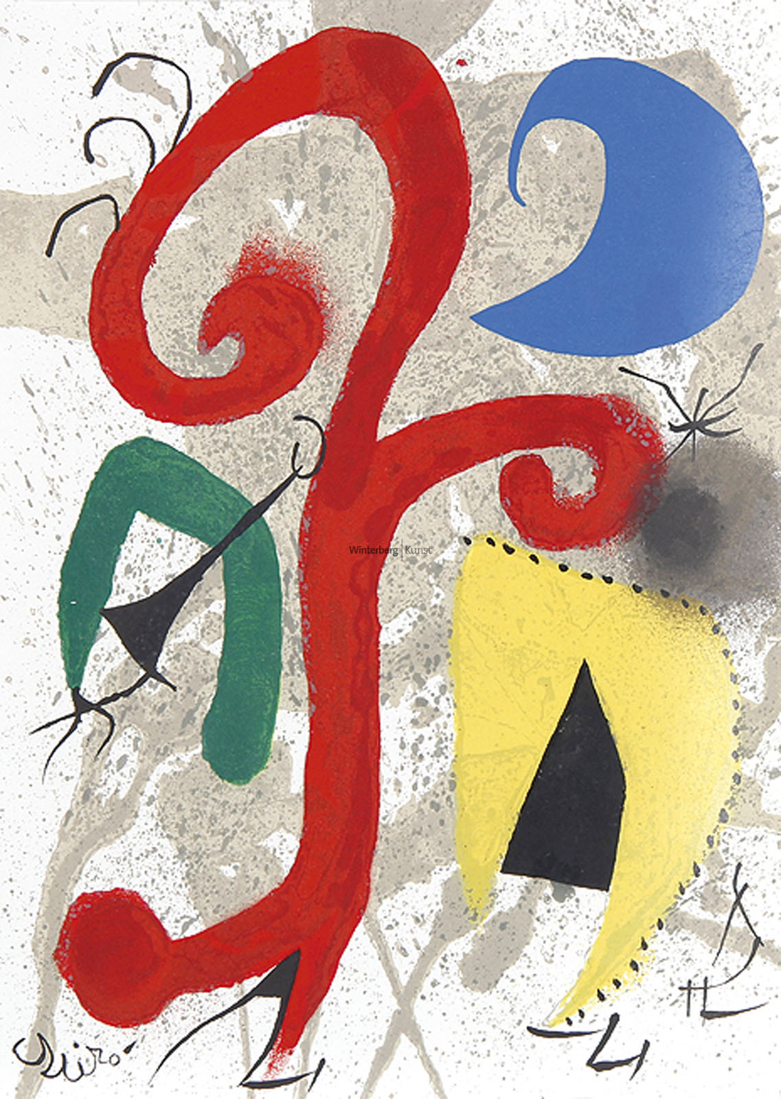 JOAN MIRO: Joan Miró. Tracé sur l’Eau. Suite d’Aquarelles - Anthonioz, Michel u.a.; Hommage à Téria