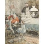 FRANTISEK KUPKA: Abendliches Beisammensein einer Familie.