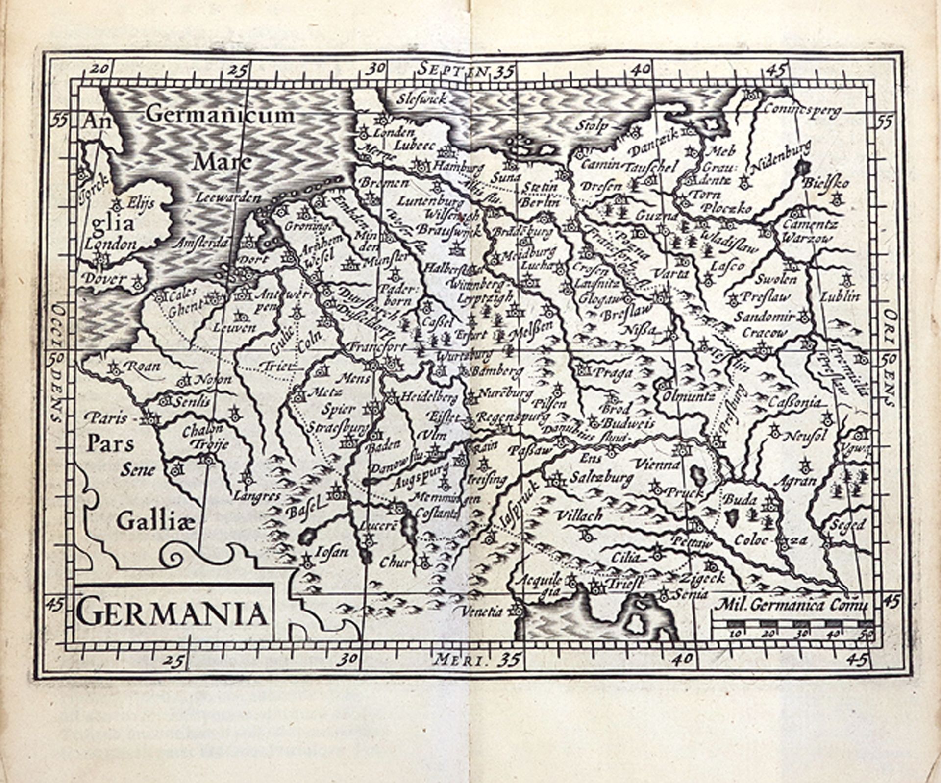 VEDUTEN - SAMMELBÄNDE: Bertius, Petrus; Commentatorium rerum Germanicum, libri tres.