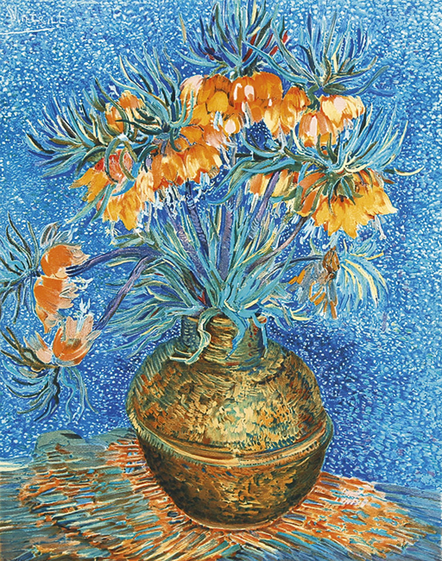 VINCENT VAN GOGH: Fritillaires, Couronne impériale dans un Vase de Cuivre.