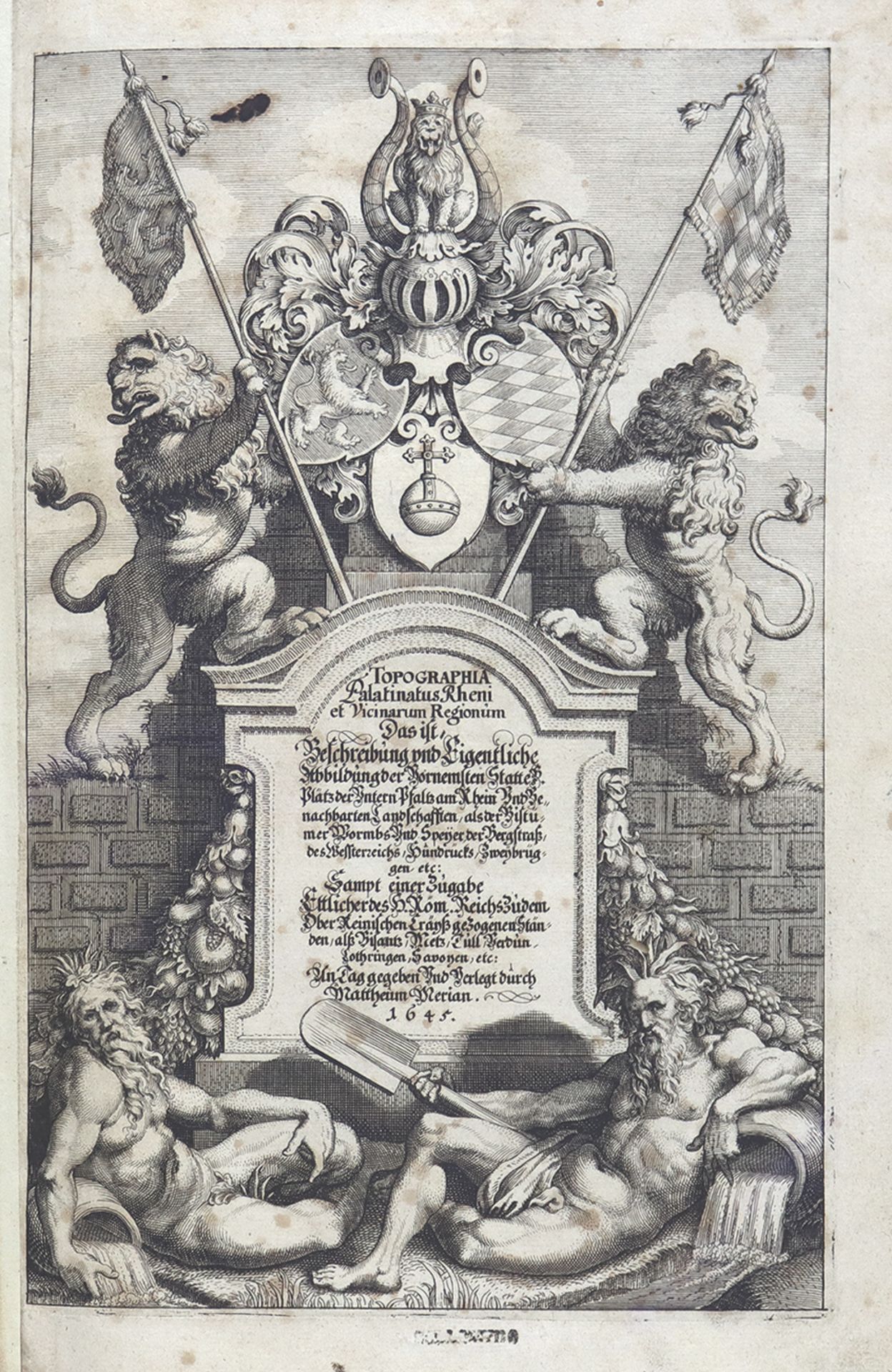 VEDUTEN - SAMMELBÄNDE: Merian, Mattheus (Hrsg.); Topographia Palatinatus Rheni et Vicinarum Regionu - Image 2 of 3