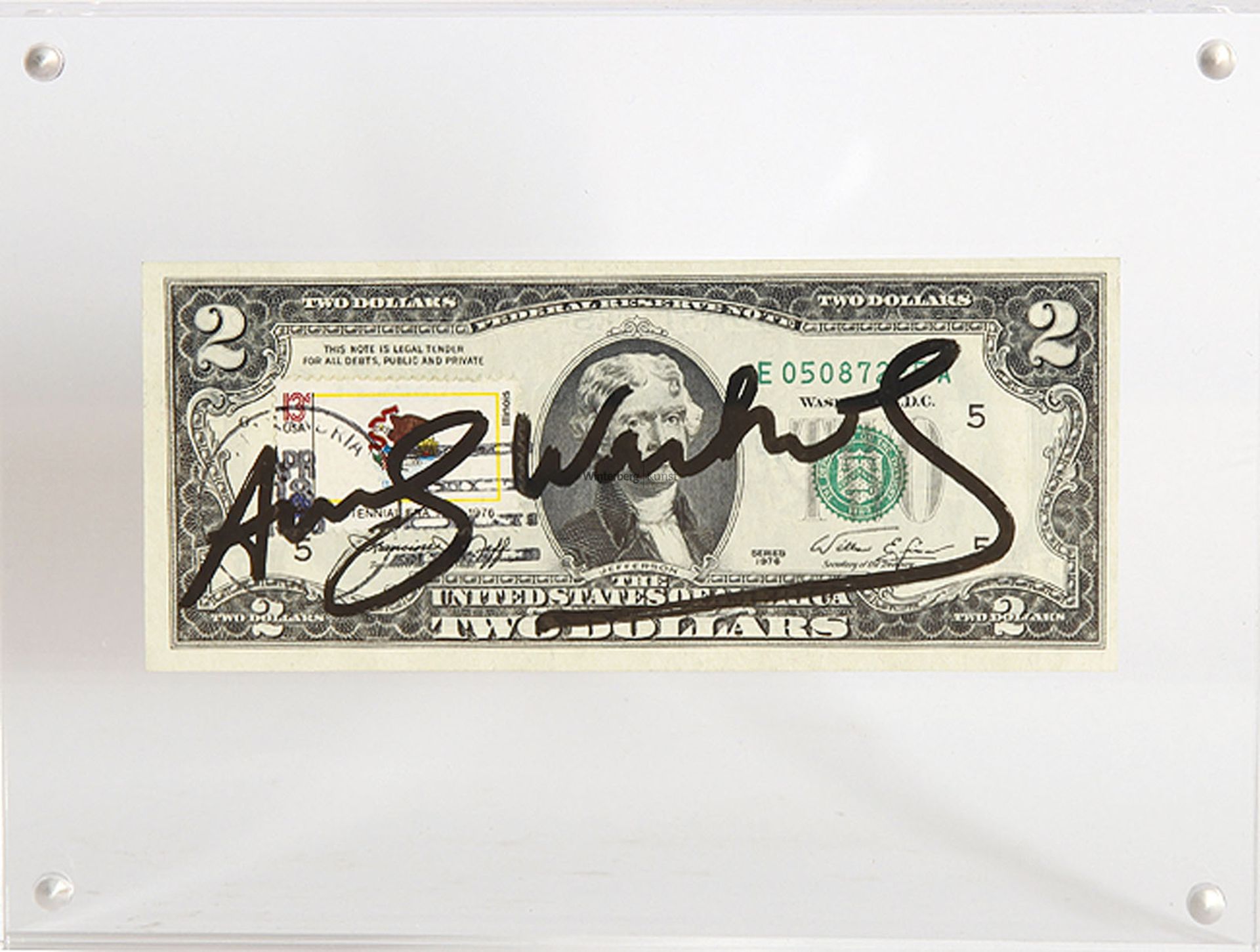 ANDY WARHOL: Two Dollar Jefferson.