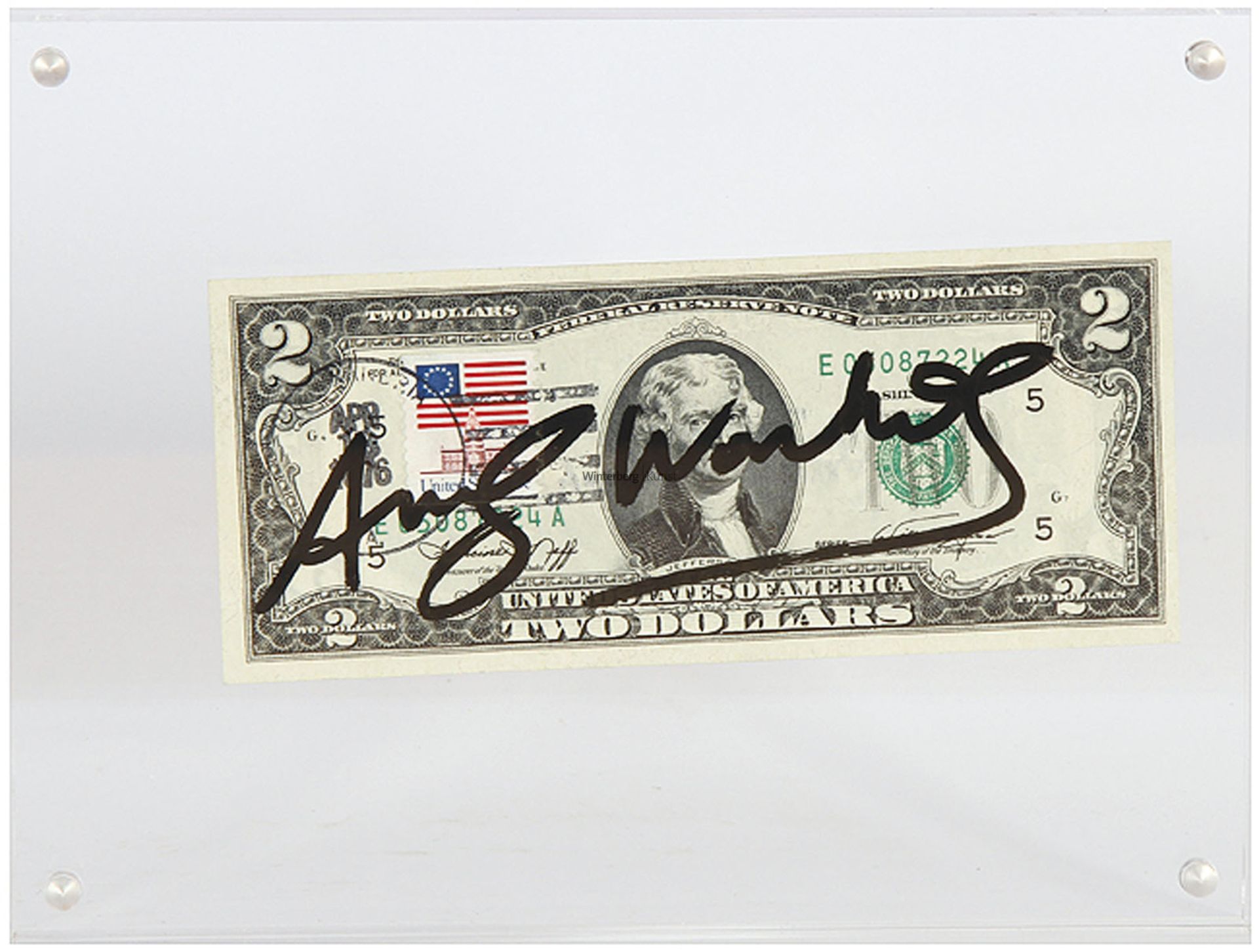 ANDY WARHOL: Two Dollar Jefferson.