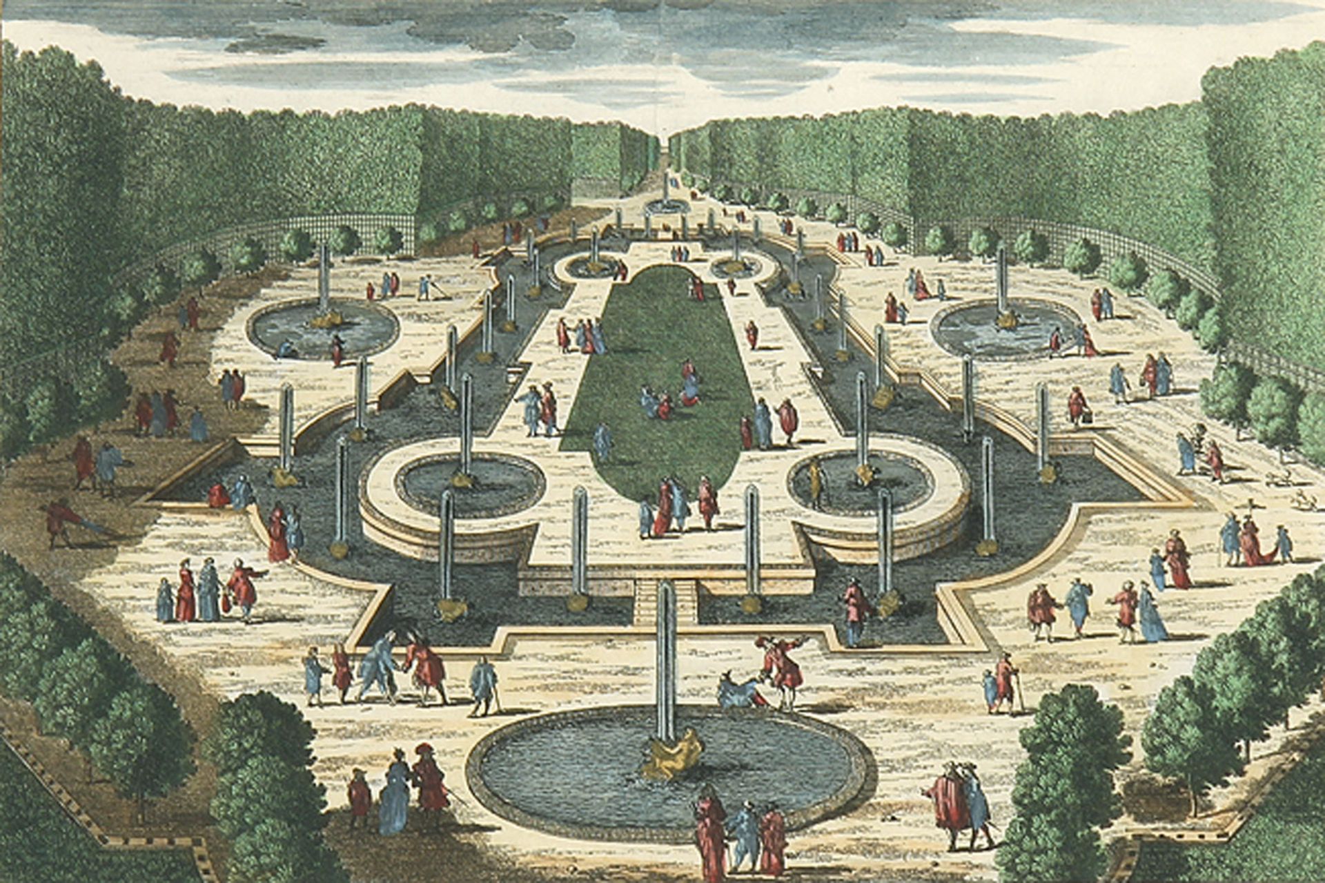 VARIA - SCHLÖSSER UND GÄRTEN: Veue du Jardin de Versaille... - Le Bassin de Saturne... - La Salle d