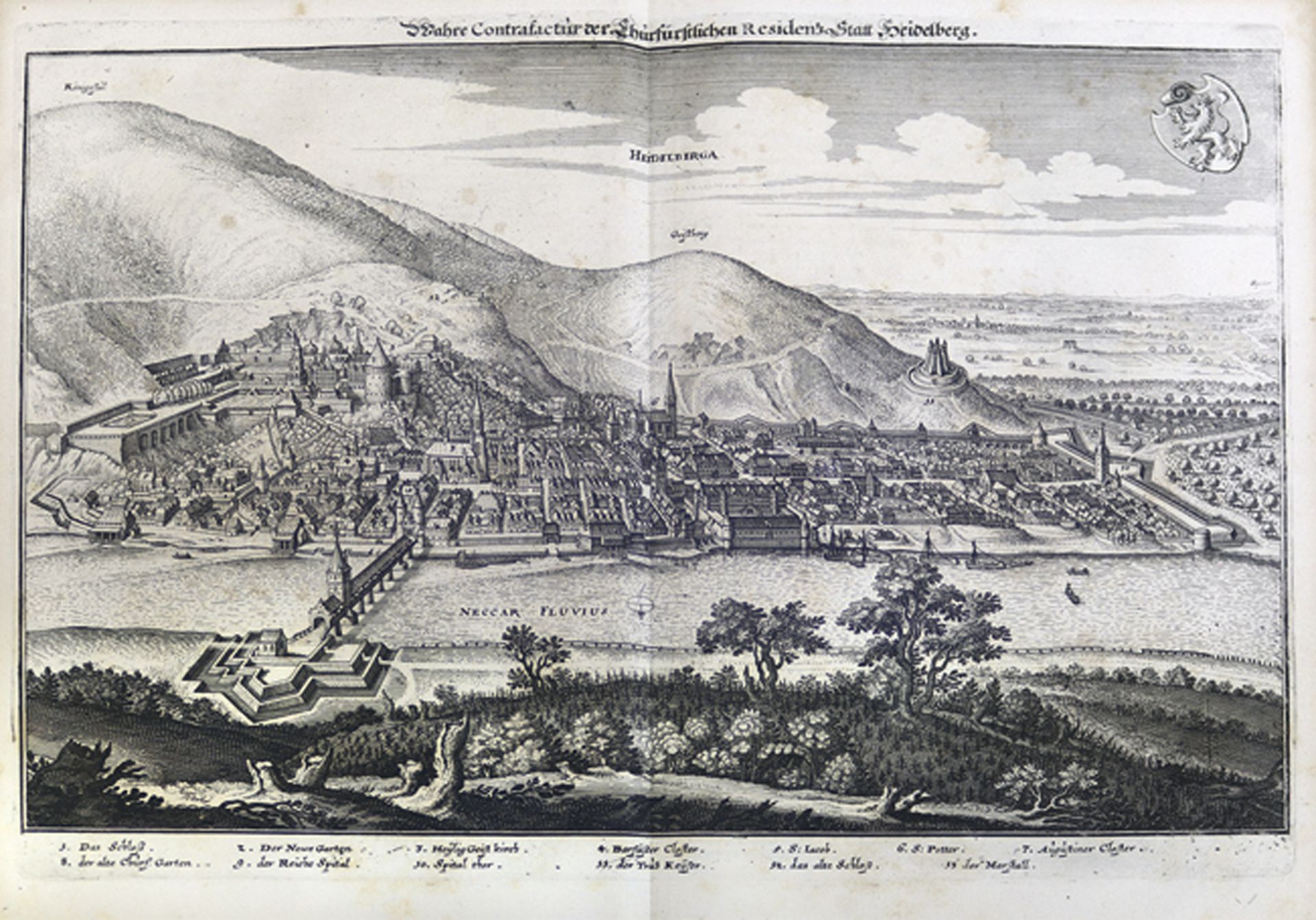 VEDUTEN - SAMMELBÄNDE: Merian, Mattheus (Hrsg.); Topographia Palatinatus Rheni et Vicinarum Regionu