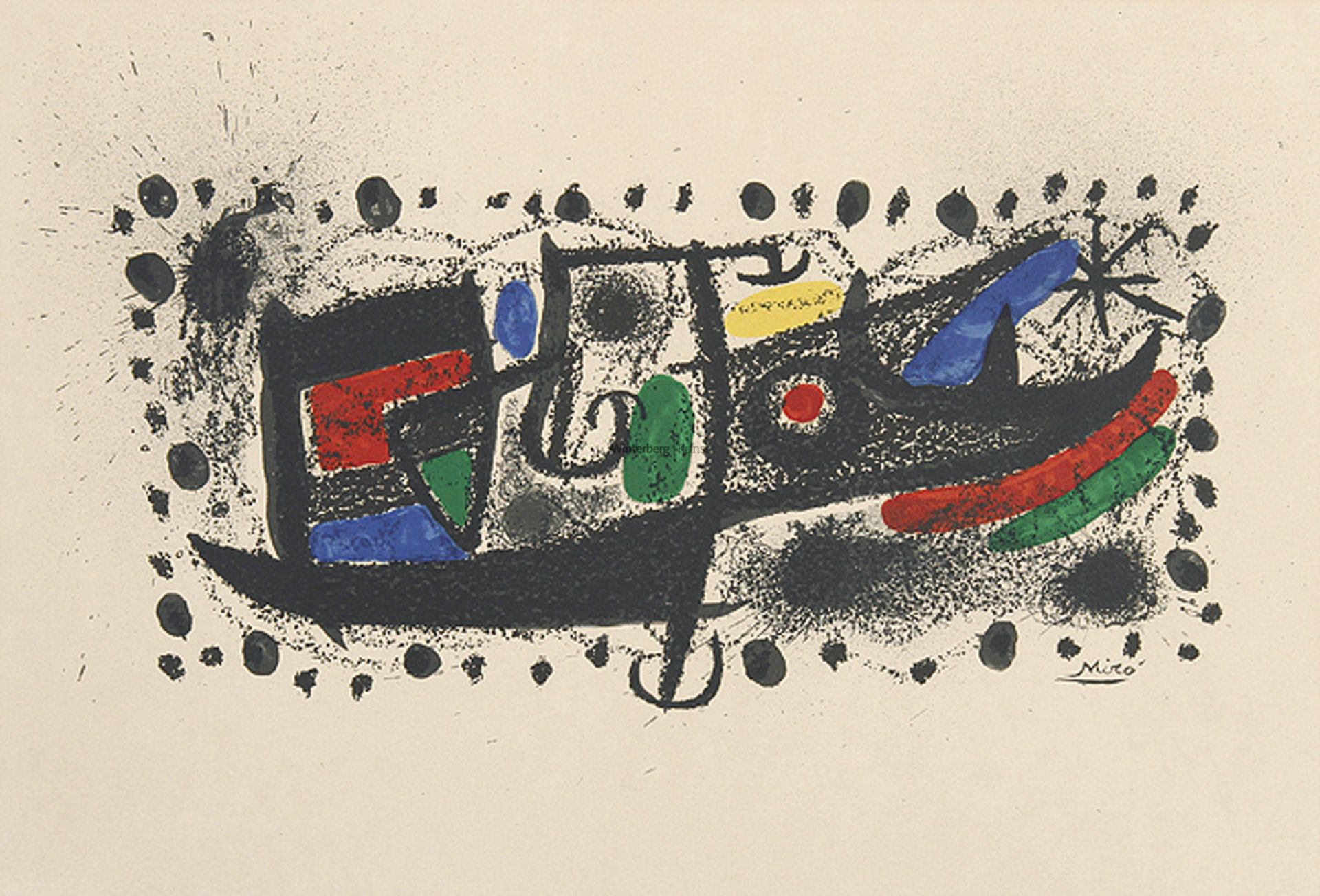 JOAN MIRO: Composition pour „Joan Miró und Katalonien“.