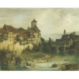 KARL WEYSSER: Blick auf Laufenburg,