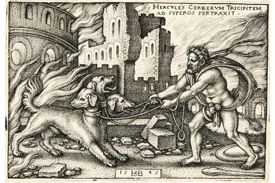 HANS SEBALD BEHAM: Hercules und Cerberus.