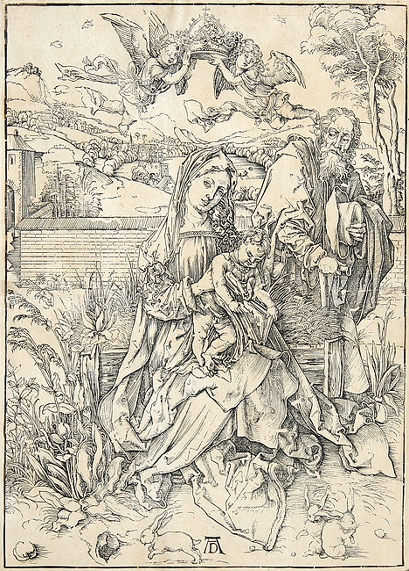 ALBRECHT DÜRER: Die Heilige Familie mit den Hasen.