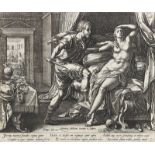 HENDRICK GOLTZIUS: Tarquinius überwältigt Lucretia.