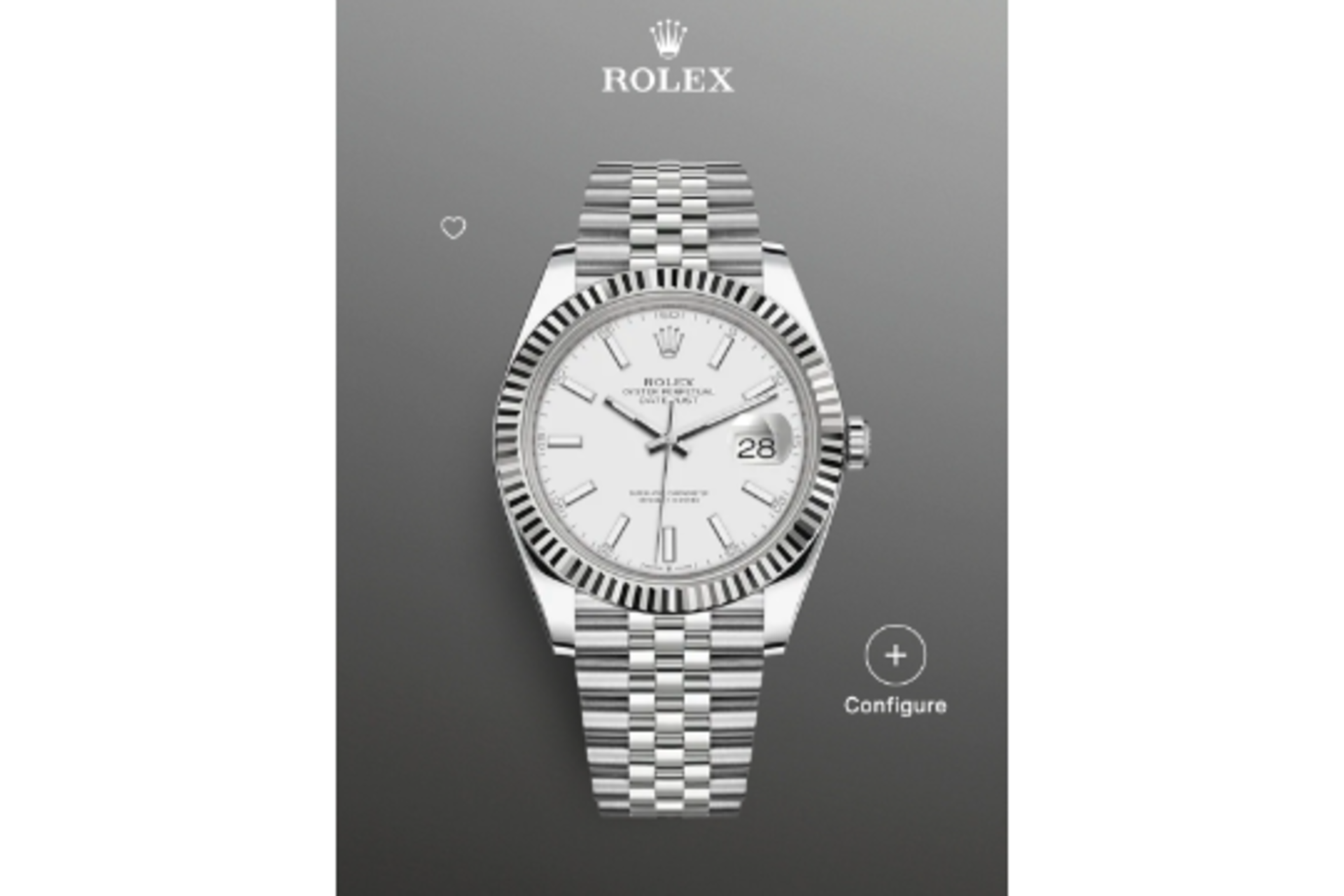 Rolex Datejust 41 White Dial, Fluted White Gold Bezel, Jubilee Bracelet Ref 126334, BRAND NEW,