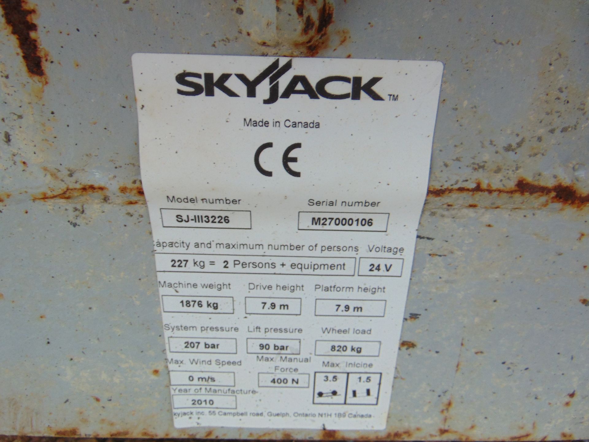 2010 Skyjack SJIII 3226 Electric Scissor Lift Access Platform ONLY 193 Hours! - Image 16 of 16