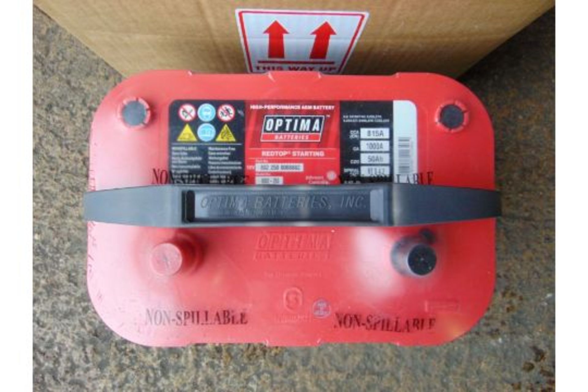 2X UNISSUED RTS 4.2 OPTIMA RED TOP 12 V STARTING BATTERIIES - (8002-250) RTS4.2 AGM - Bild 3 aus 3