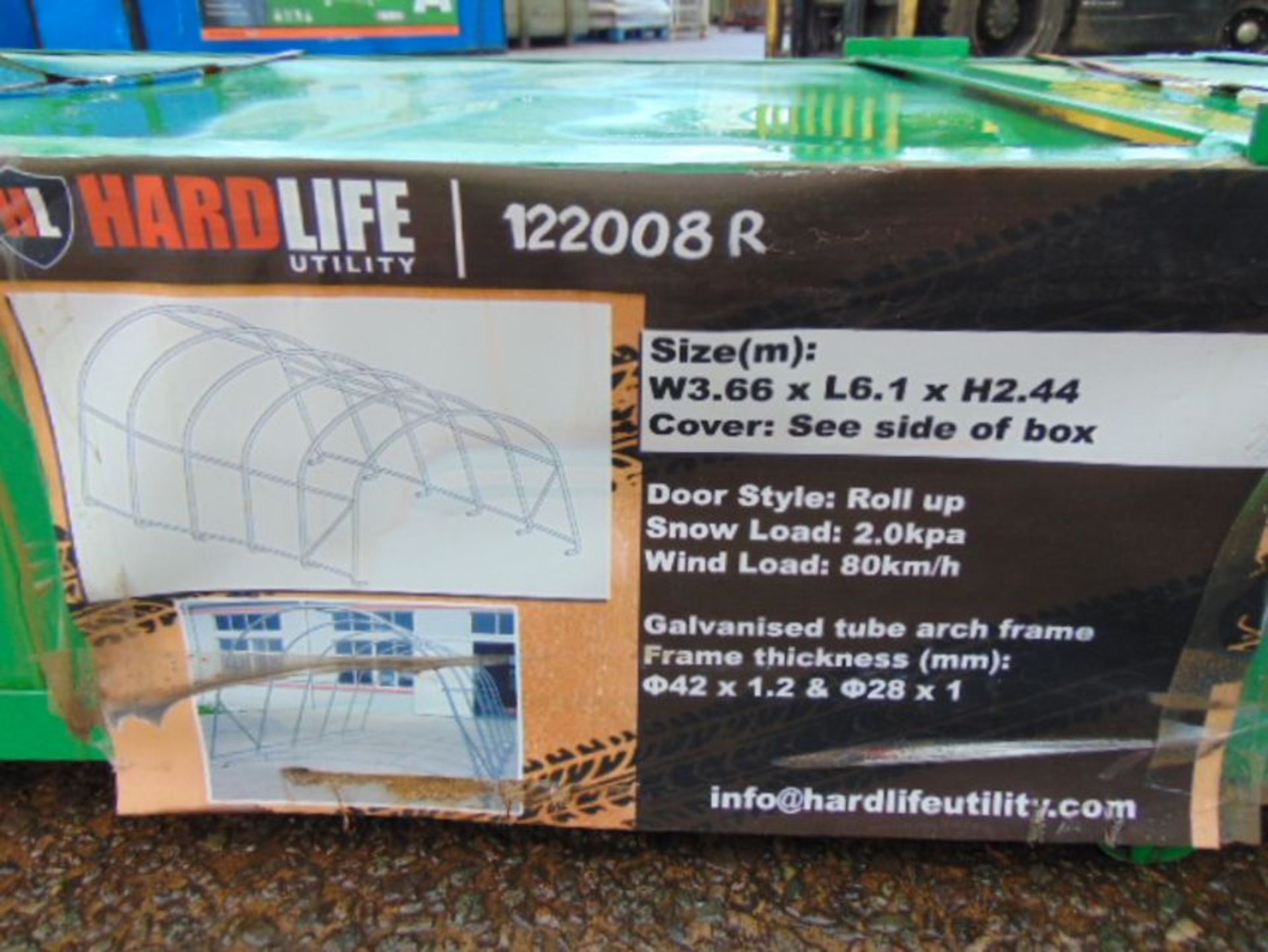 Heavy Duty Hardlife Garage Tent 12'W x 20'L x 8' H P/No 122008R - Image 2 of 4
