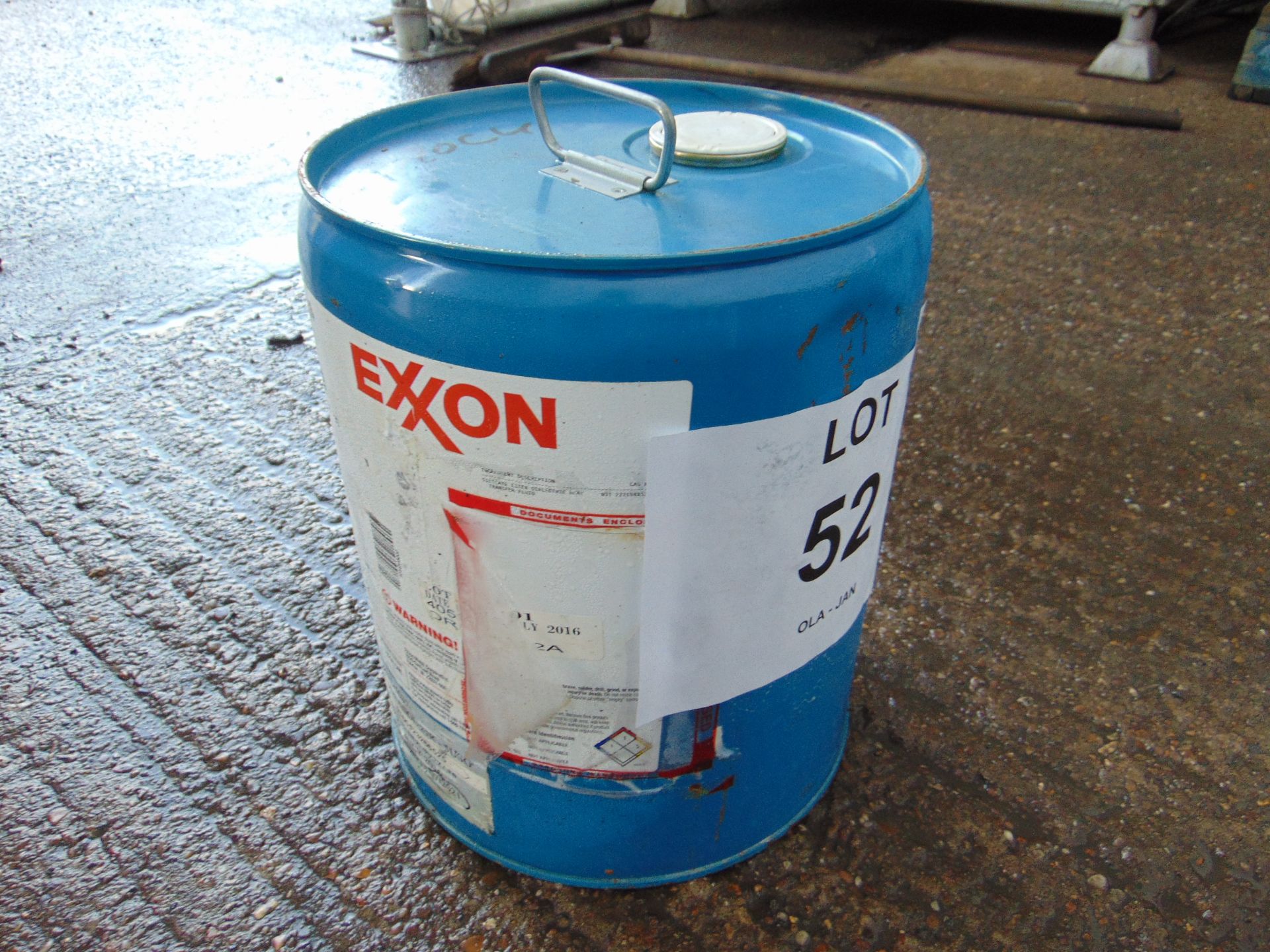 1 x Unissued 17L Drum of EXON Coolant 25R Silicate Ester Dielectric Heat Transfer Fluid