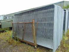 20 x New unissued Heras Style Fencing Panels 3.5m x 2m galvanized c/w with feet