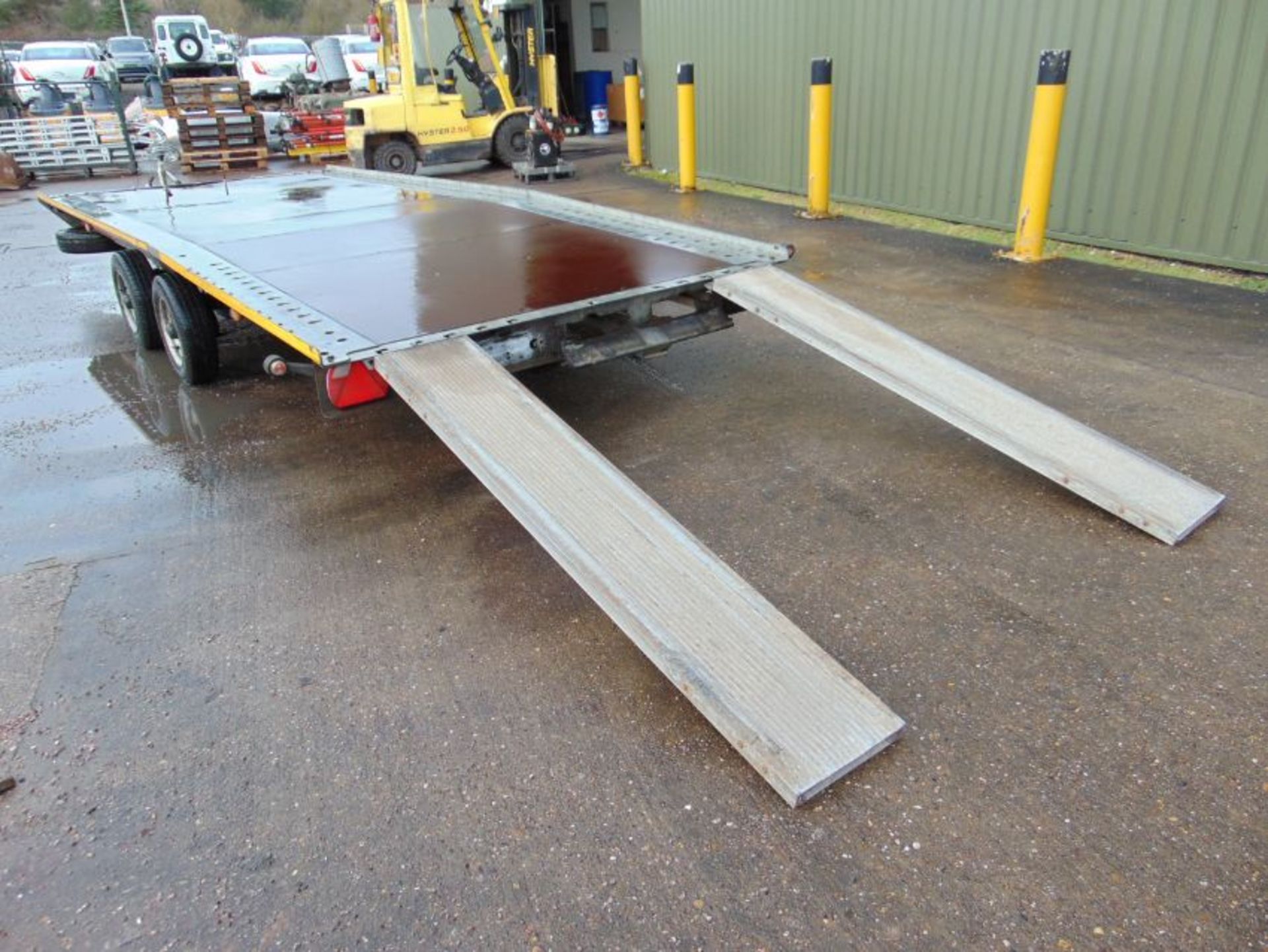 Brian James Twin Axle Car Transporter Trailer c/w Pull Out Ramps - Image 9 of 13