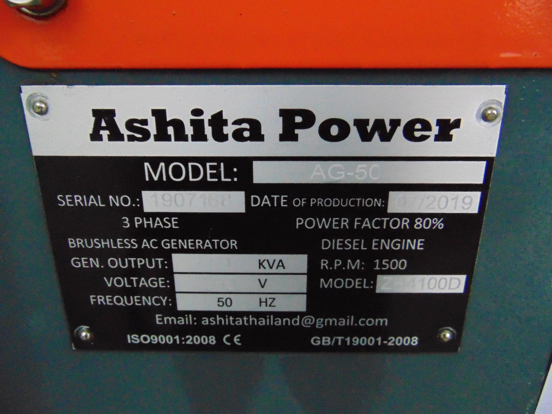 UNISSUED 50 KVA 3 Phase Silent Diesel Generator Set - Image 5 of 12