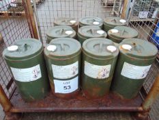 10 x Unused 25L Drums of Ultra-Safe OX-40 High Quality luminescent green hydraulic fluid
