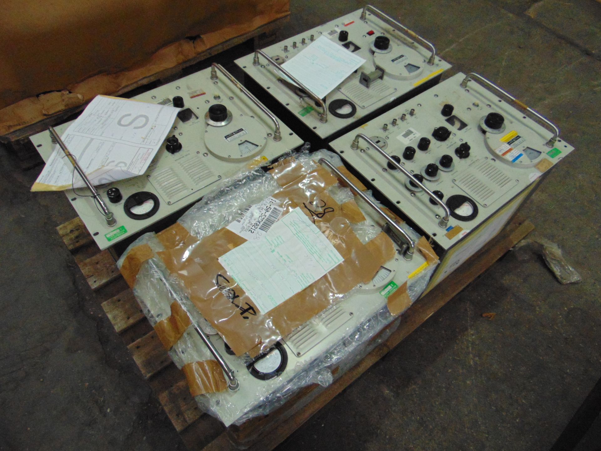 4 x Hewlett Packard S.H.F. Signal Generators with Serviceable labels