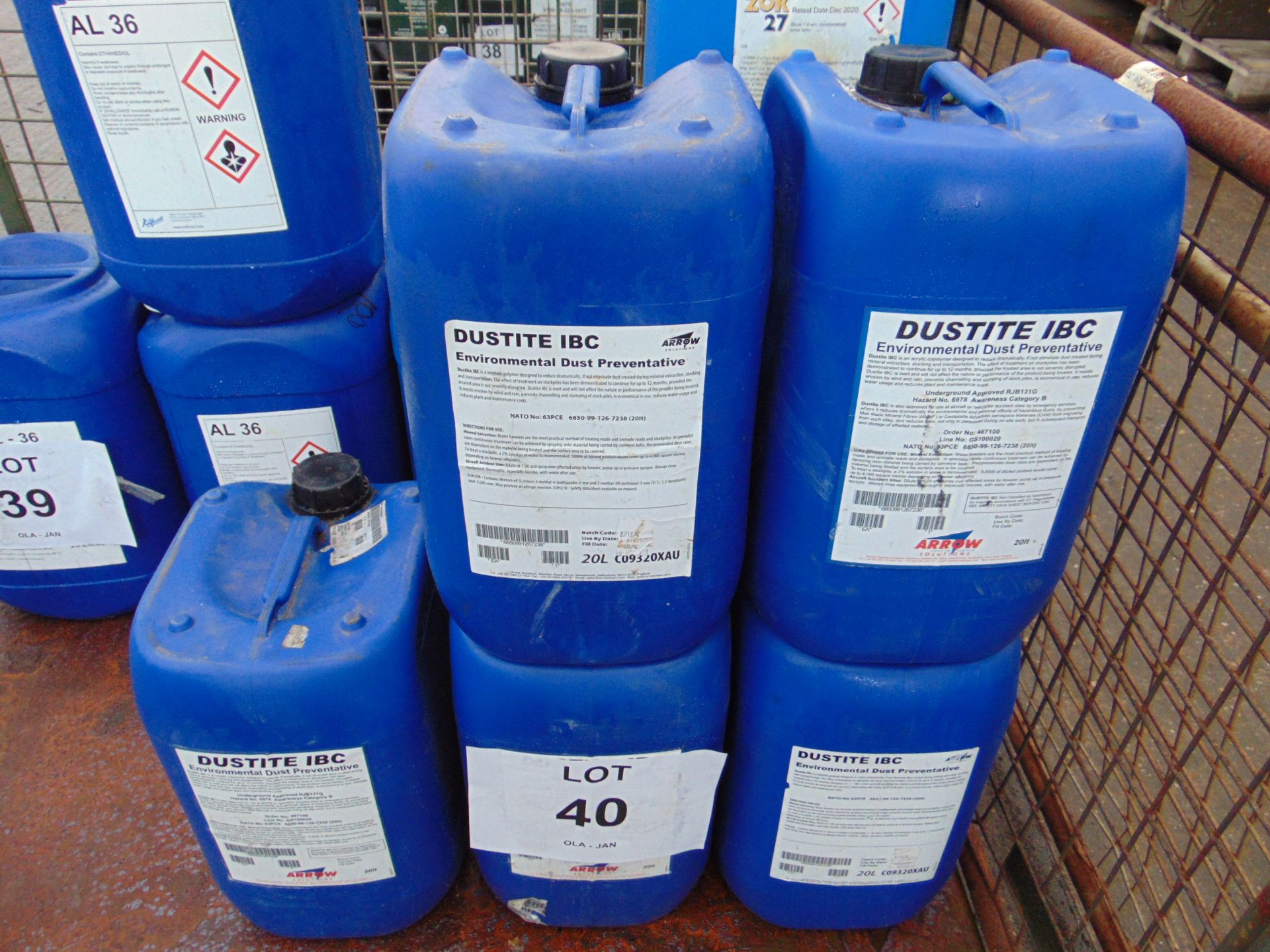5 x Unissued 20L Drums of Dustite IBC Environmental Dust Preventative