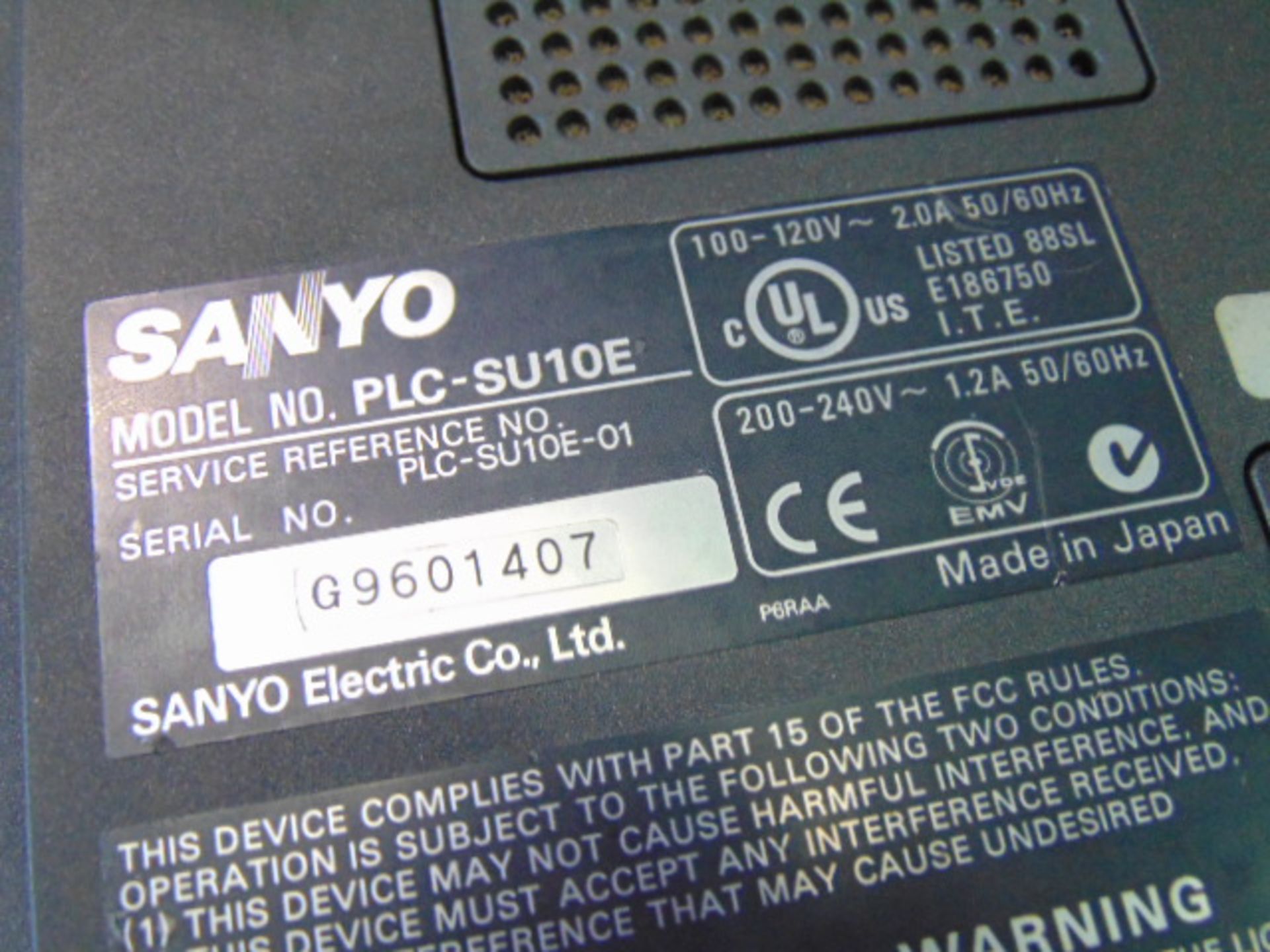 SANYO PLC-SU10E Projector - Image 6 of 6