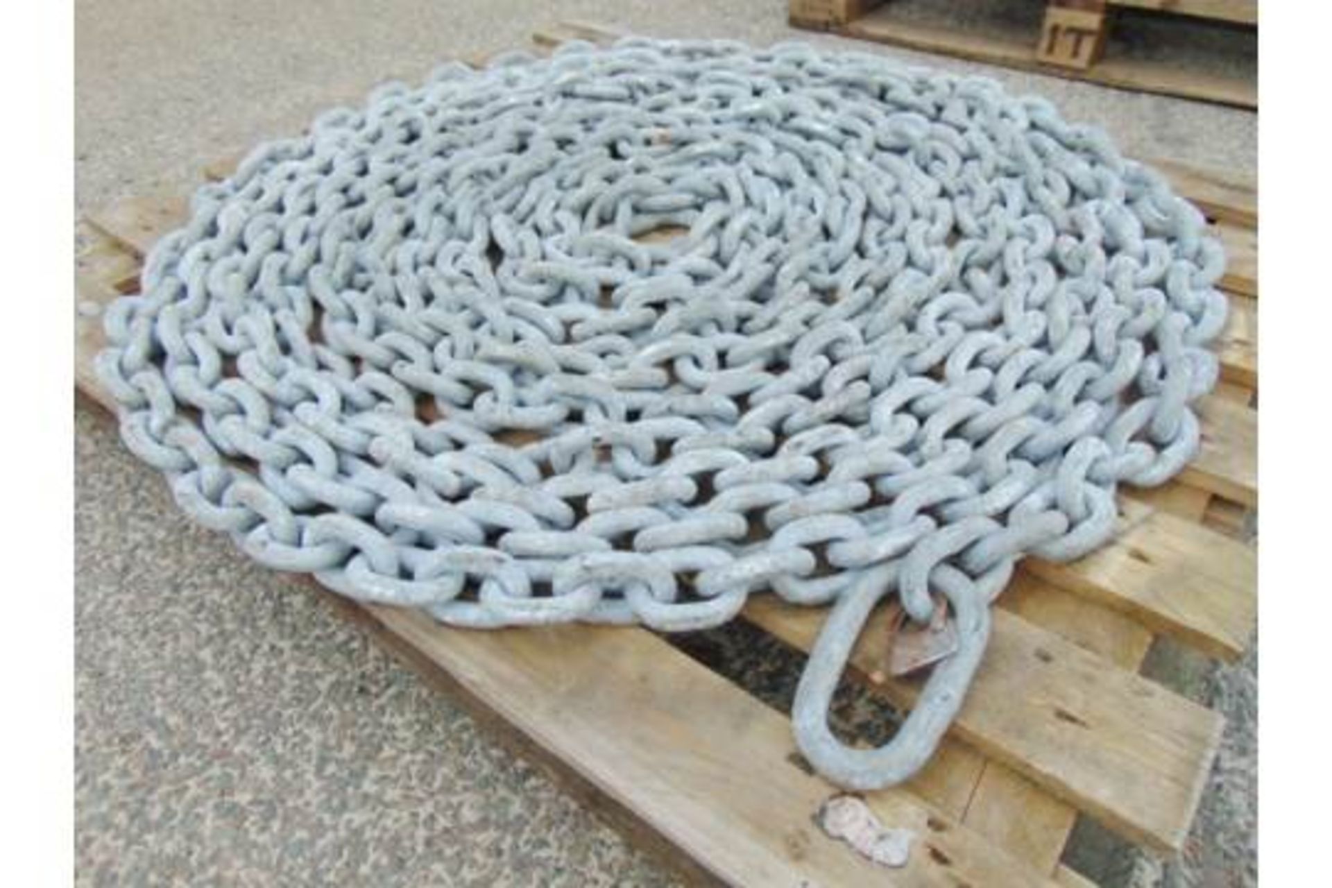 20m Galvanised Mooring Chain Assy. This would be ideal for light ships etc