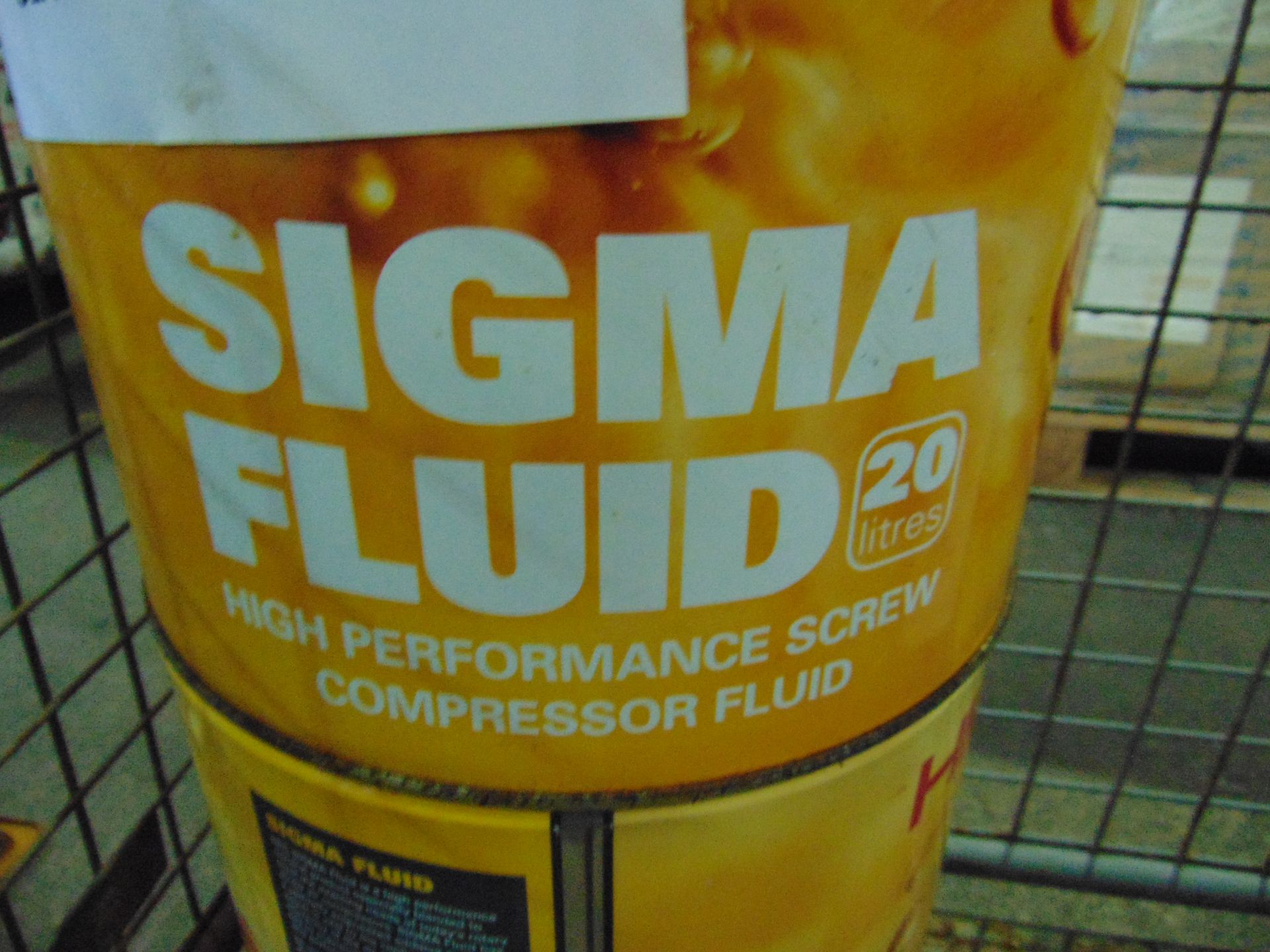 2 x Unused 20L Drums of HPC Sigma Fluid High Performance Screw Compressor Fluid - Image 3 of 3