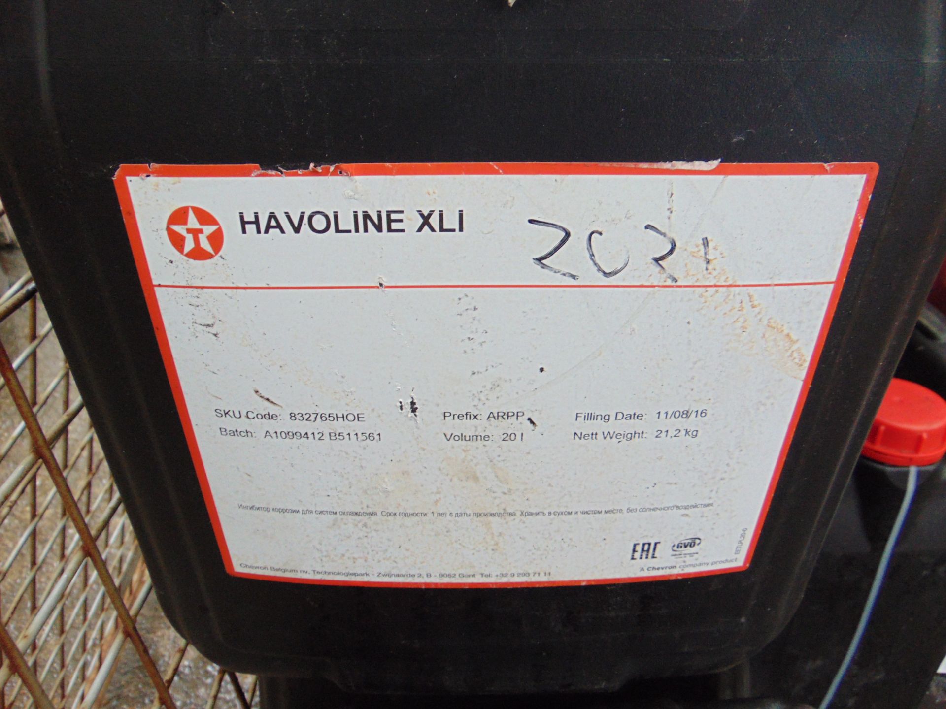 10 x Unissued 20L Sealed Drums of Texaco Havoline XLI Corrosion Inhibitor - Image 2 of 2