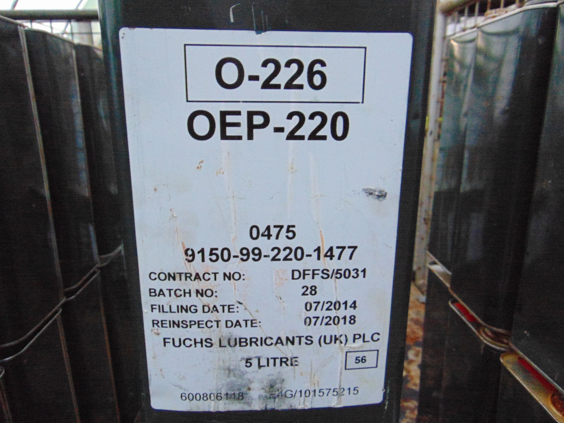 4 x Unissued 5L Cans of OEP-220 Lubricating Gear Oil - Image 2 of 2