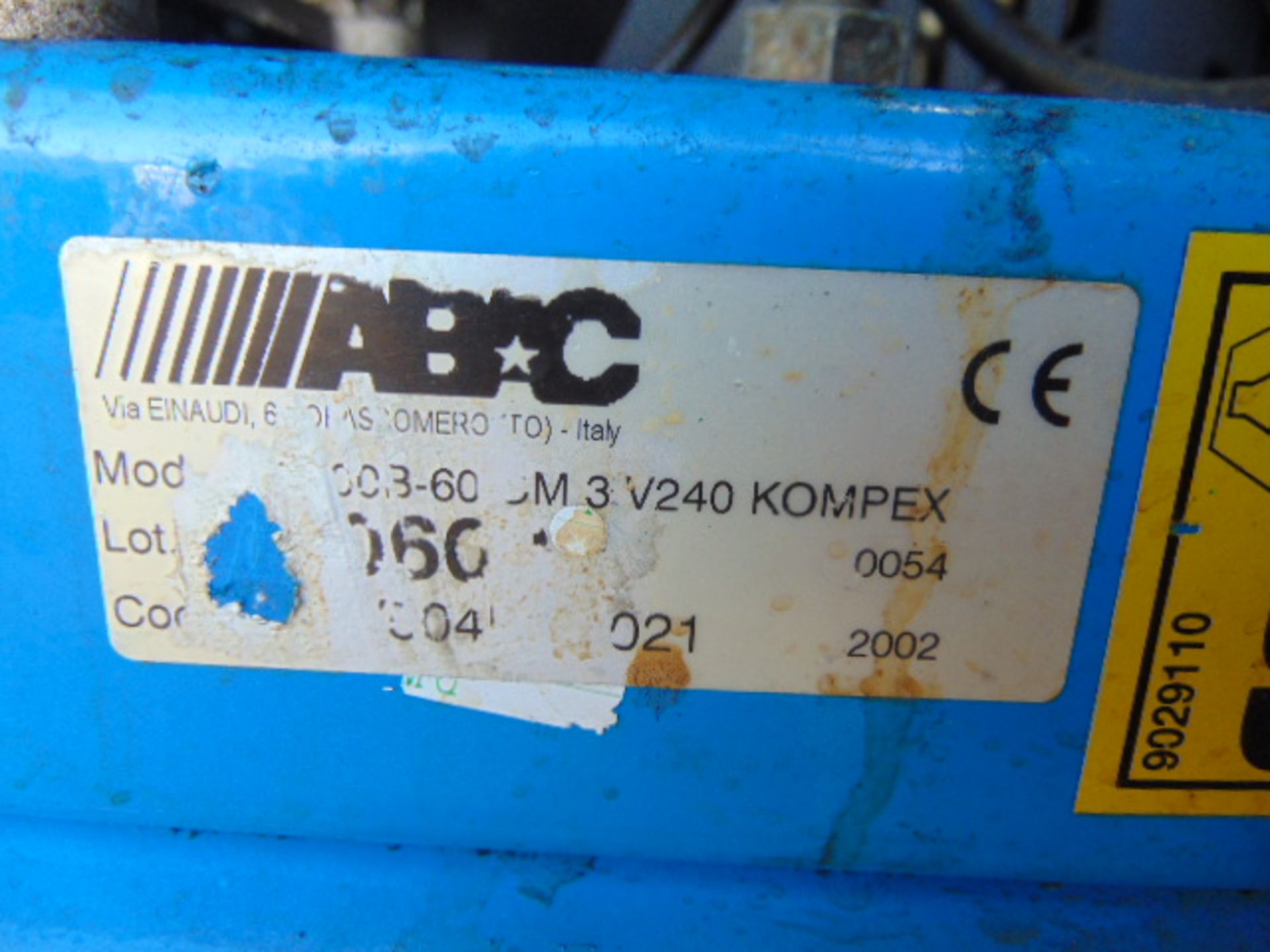 ABAC B 2800B-60 cm 3 V240 Kompex Mobile Air Compressor - Image 6 of 6