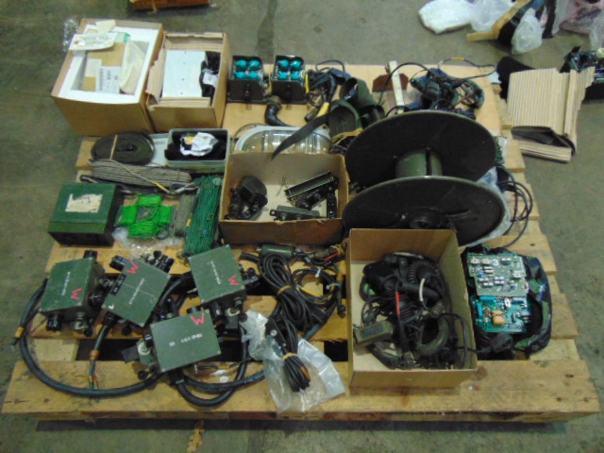 1 x Pallet of Various Clansman Spares inc. PSU`s, headsets, crew boxes Etc. ETC.