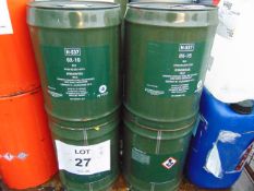 4 x Unissued 20L Drums of OX-19 Hydraunycoil Fire Resistant Hydraulic Fluid