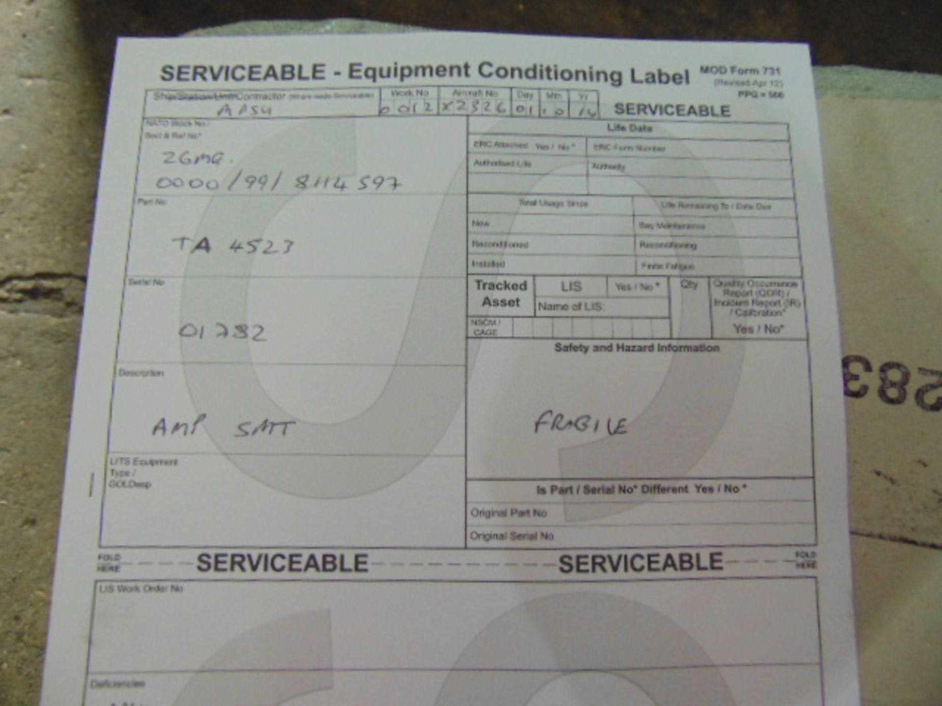 Very Rare Clansman SAS SF RACAL COUGAR UHF Radio SMT Amplifier C/W Serviceable Label - Image 3 of 3