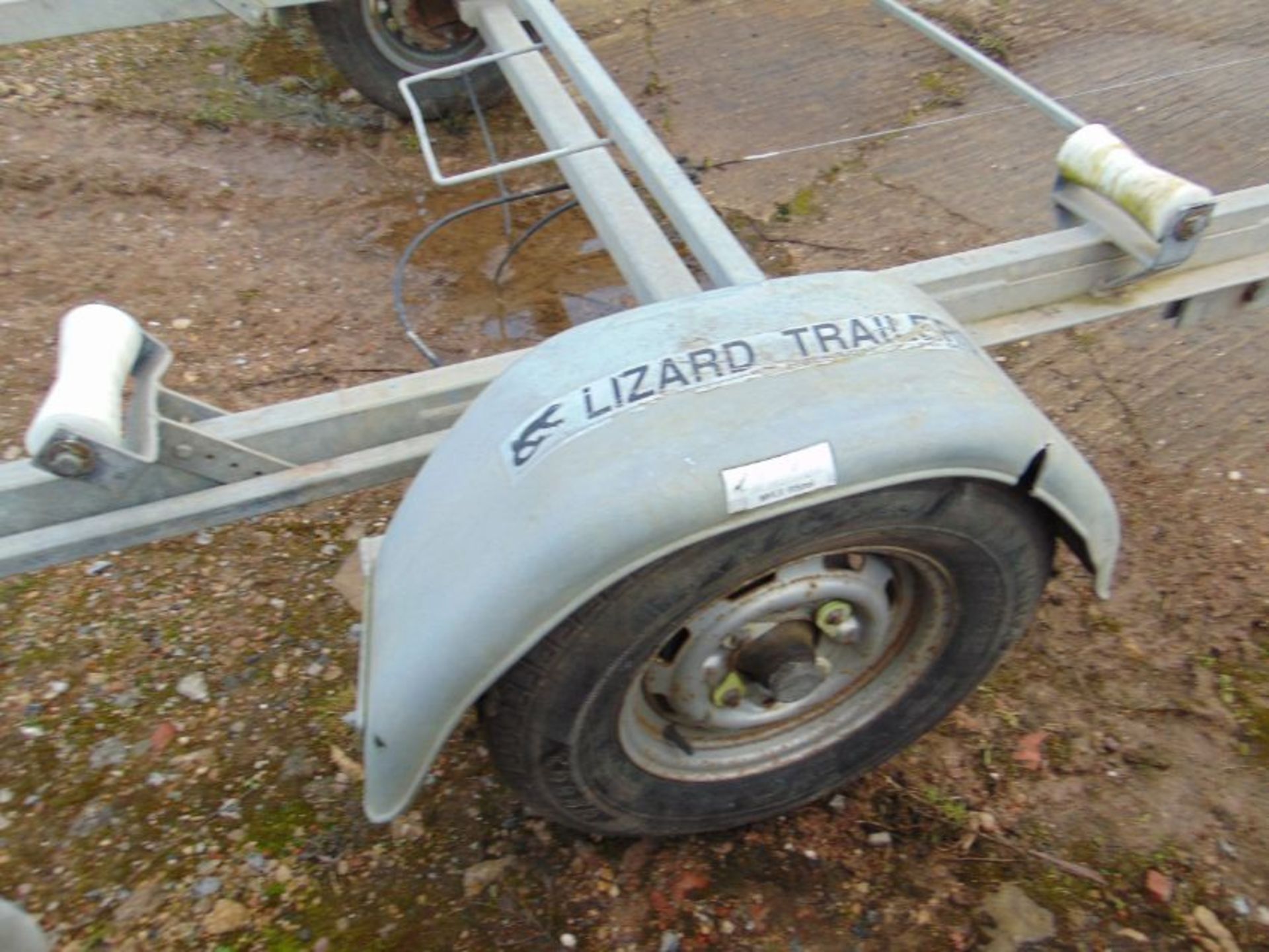 20ft Galvanised Boat Trailer c/w rollers and spare wheel - Image 4 of 6