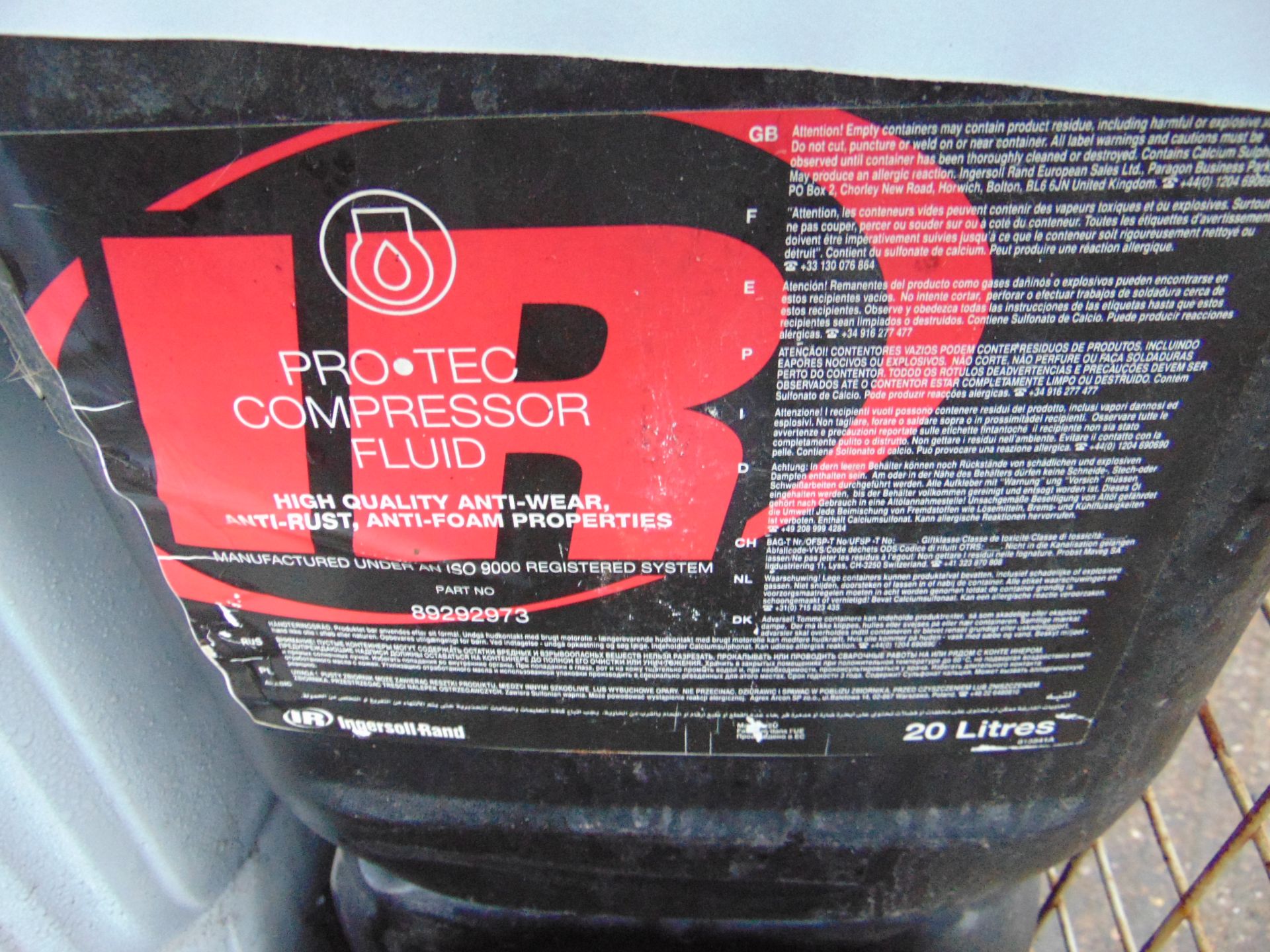 7 x Unissued Drums of Ingersoll Rand Pro-tec Compressor Fluid High Quality Lubricant - Image 3 of 3