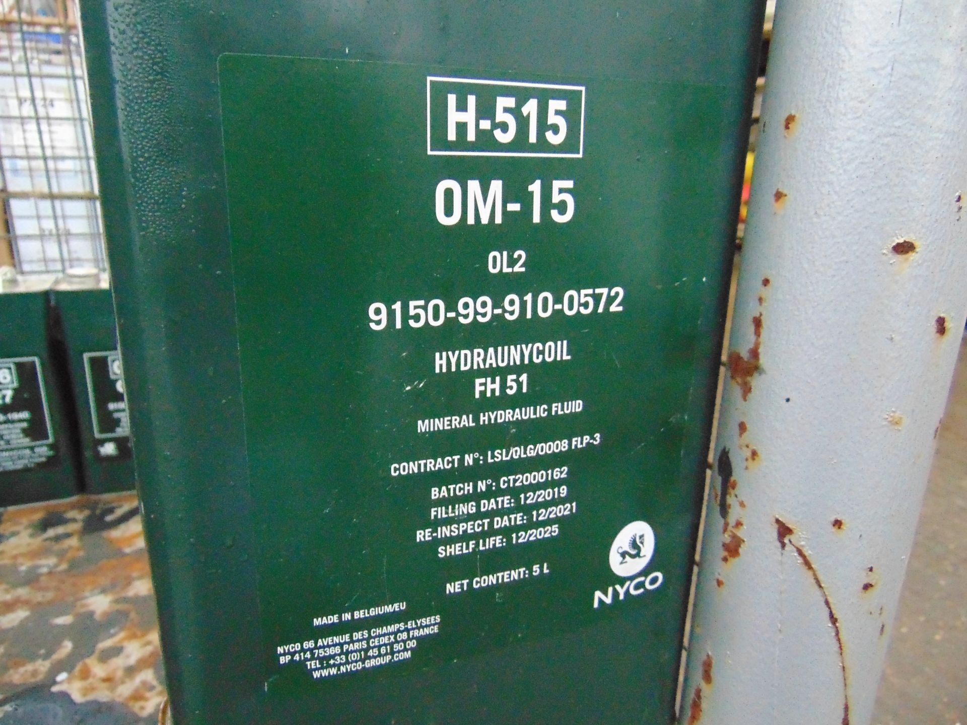 6 x Unissued 5L Cans of OM-15 Mineral Hydraulic Oil - Image 2 of 2