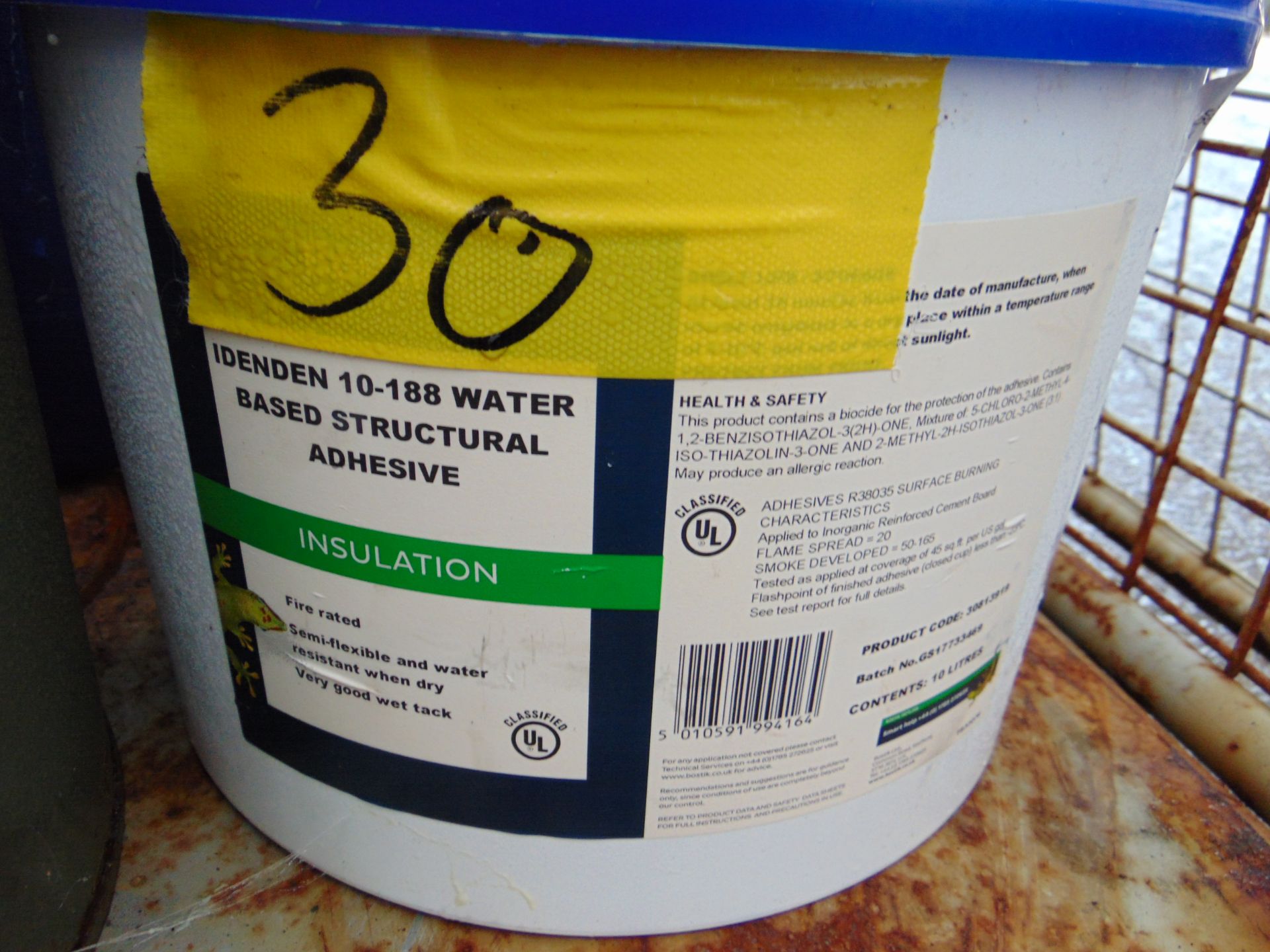 2 x Unissued 10L Sealed Drums of Bostik Idenden 10-188 Water Based Structural Adhesive - Image 2 of 2