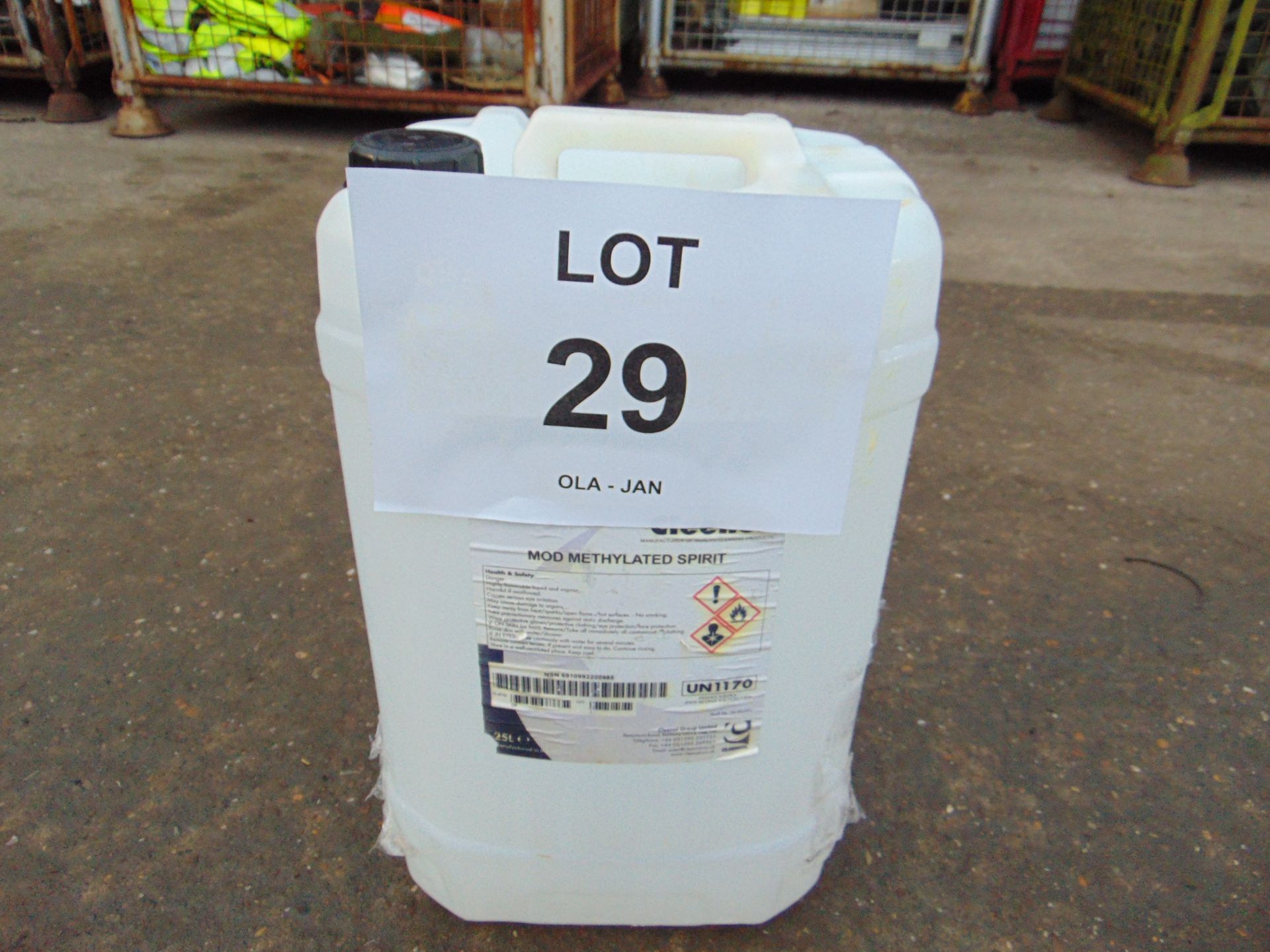 1 x Unissued 25L Drum of Cleenol MoD Methylated Spirit