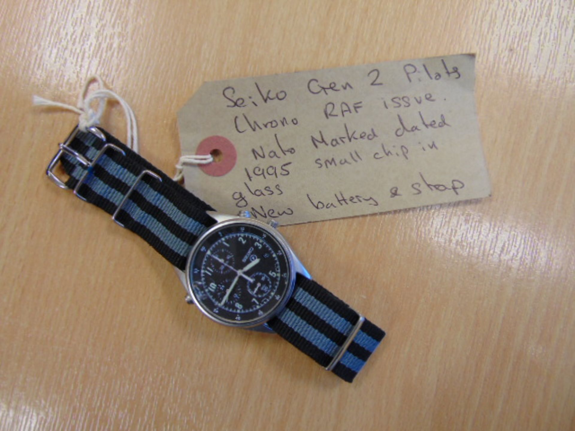 Seiko Gen 2 RAF issue Pilots Chrono Nato Marked - Image 3 of 7