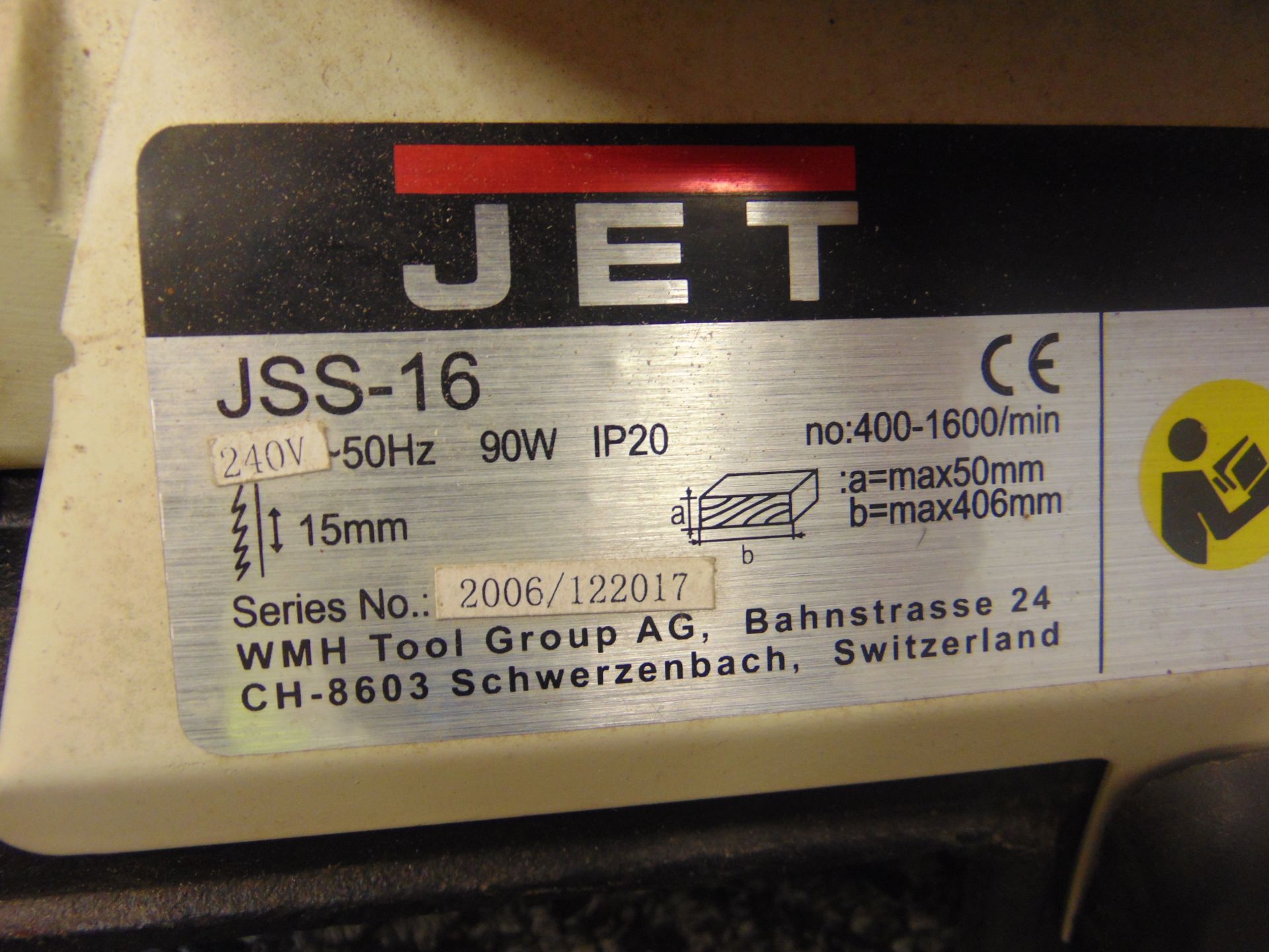 Jet JSS-16 Benchtop Variable Speed Scroll Saw - Image 6 of 6