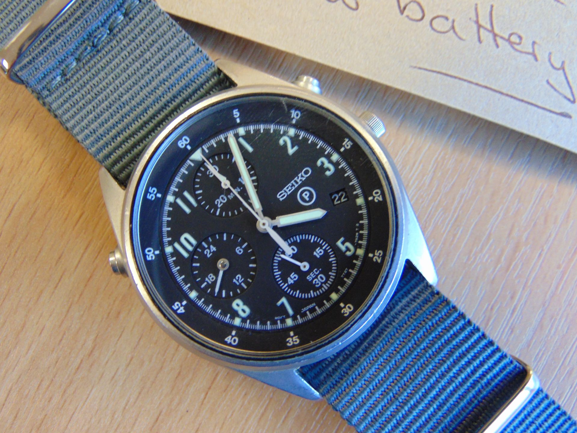 Seiko Gen 2 RAF issue Pilots Chrono Nato Marked - Image 2 of 8